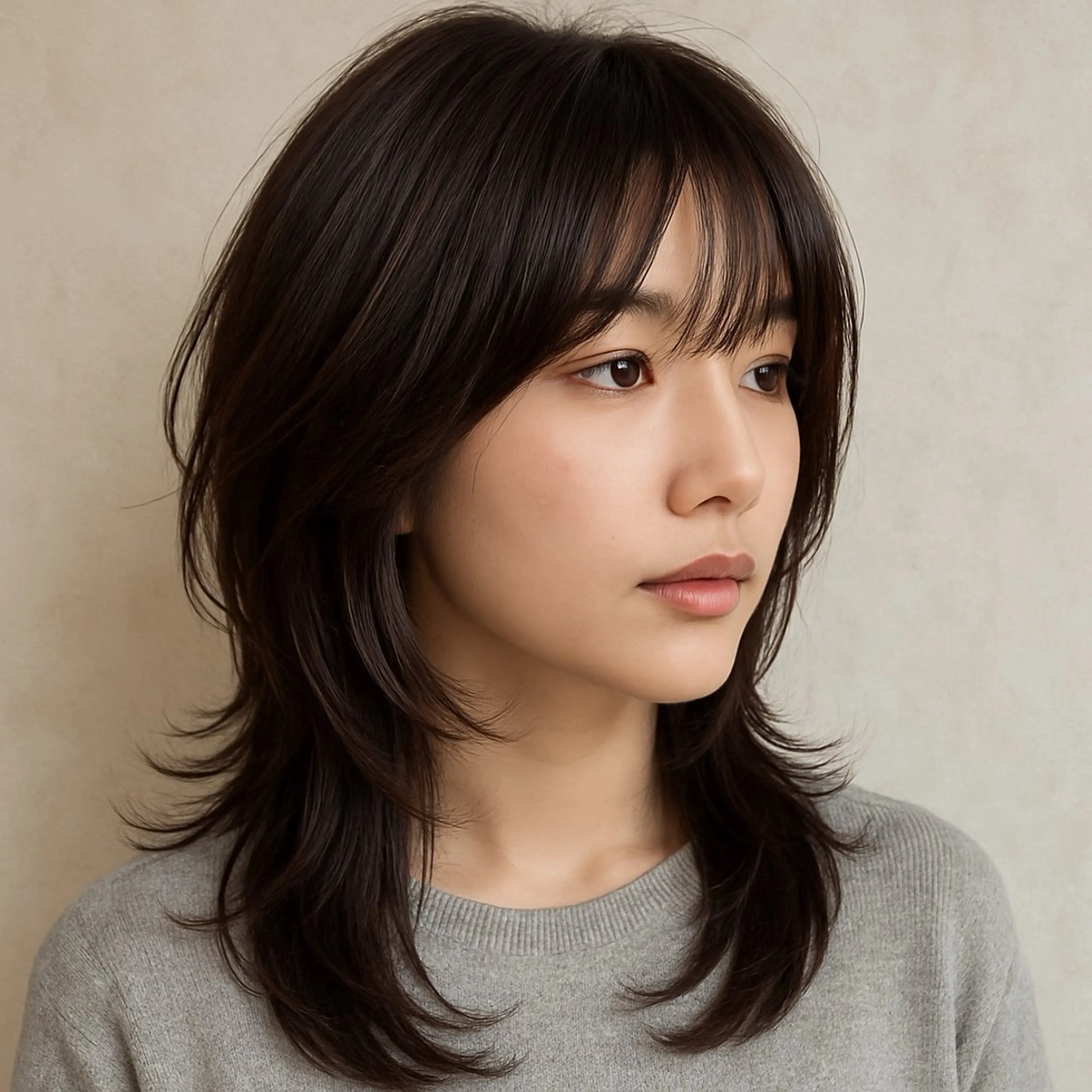 ミディアム 艶カラー/eye 🫧ྀི/栞のヘアスタイル