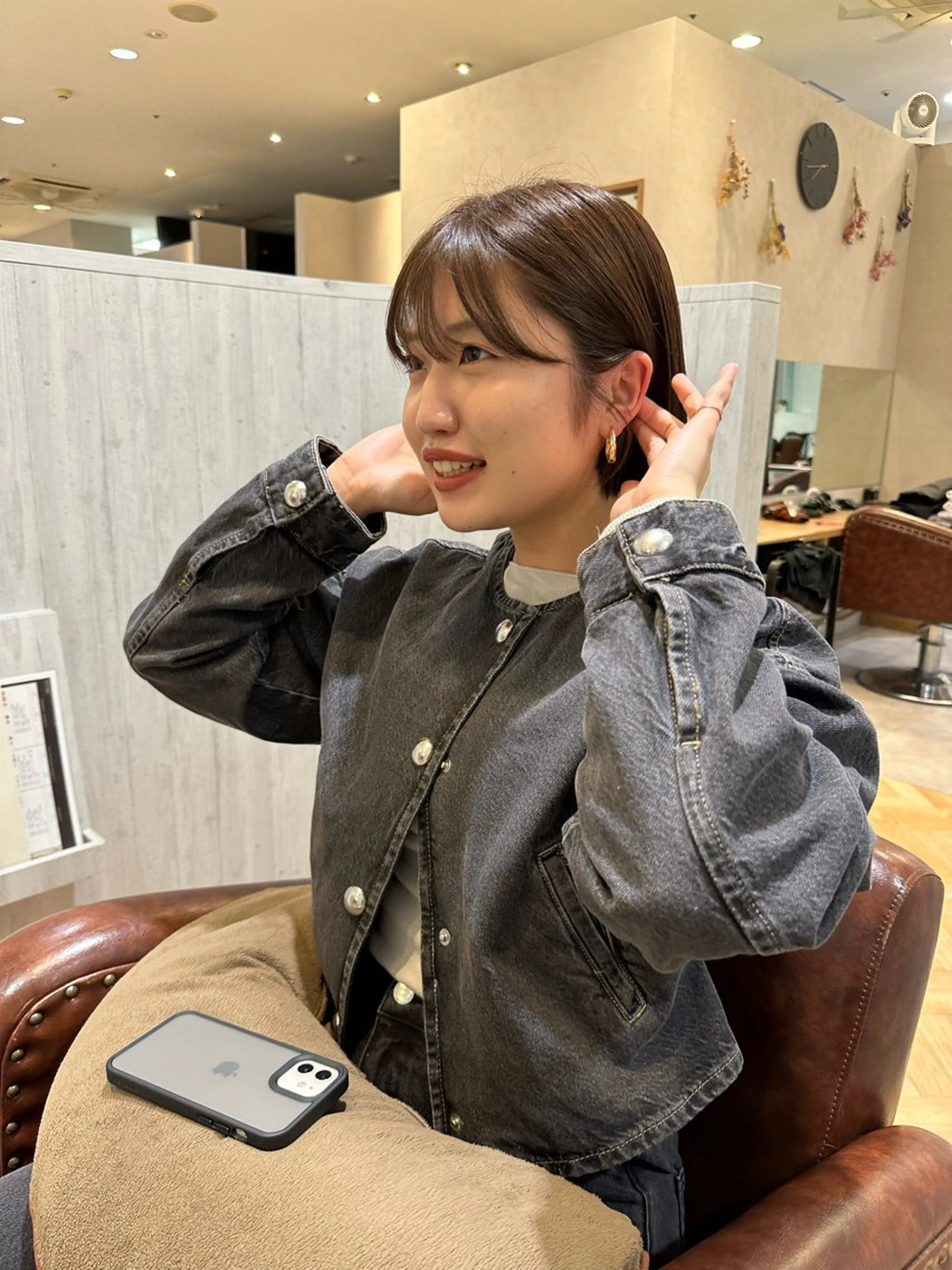 ミディアム 切りっぱなしボブ ボブ hair salon  CAMON.所属・仙台/camon/ airiのヘアスタイル