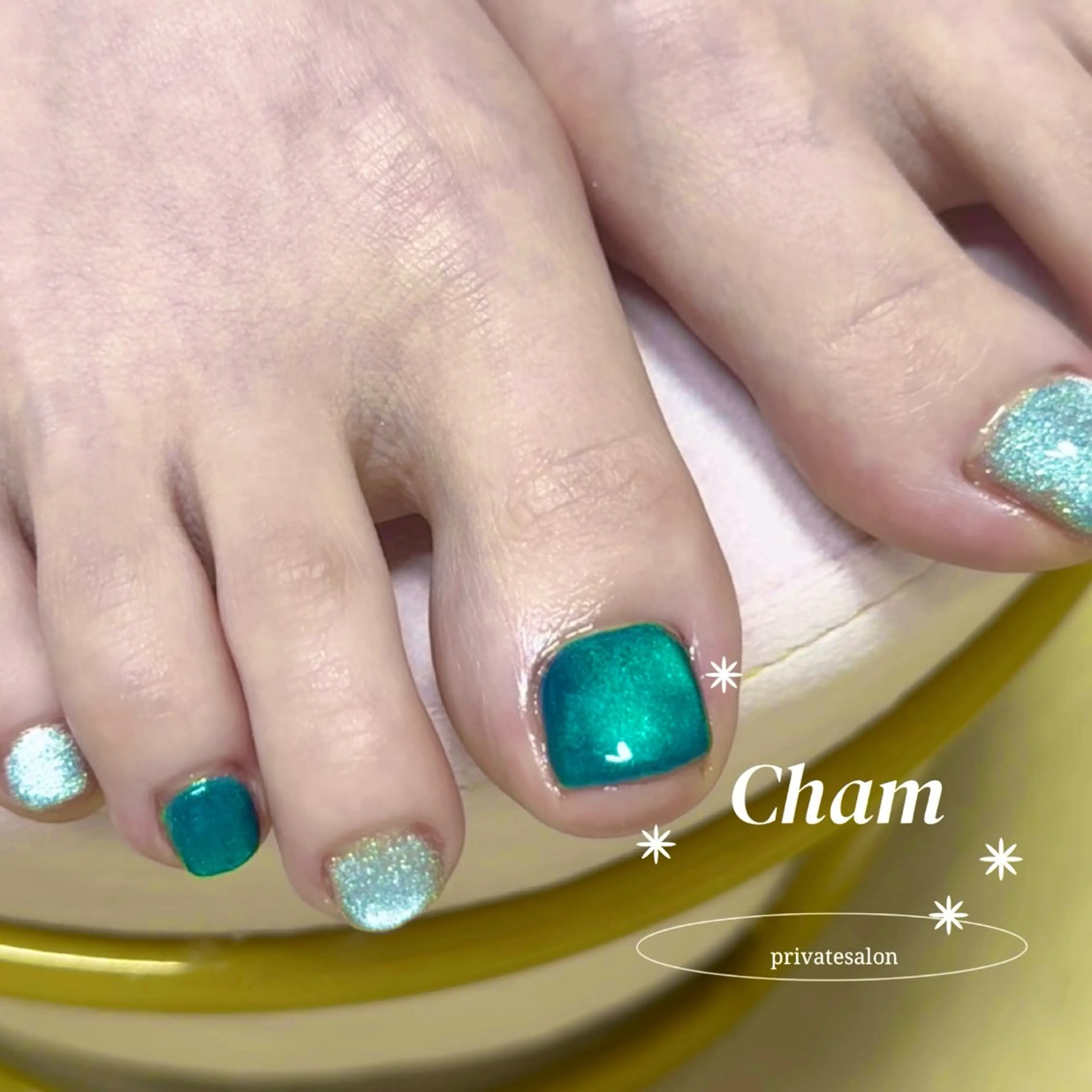 ネイル フットネイル マグネットネイル フットネイル Cham Haruneのネイルデザイン