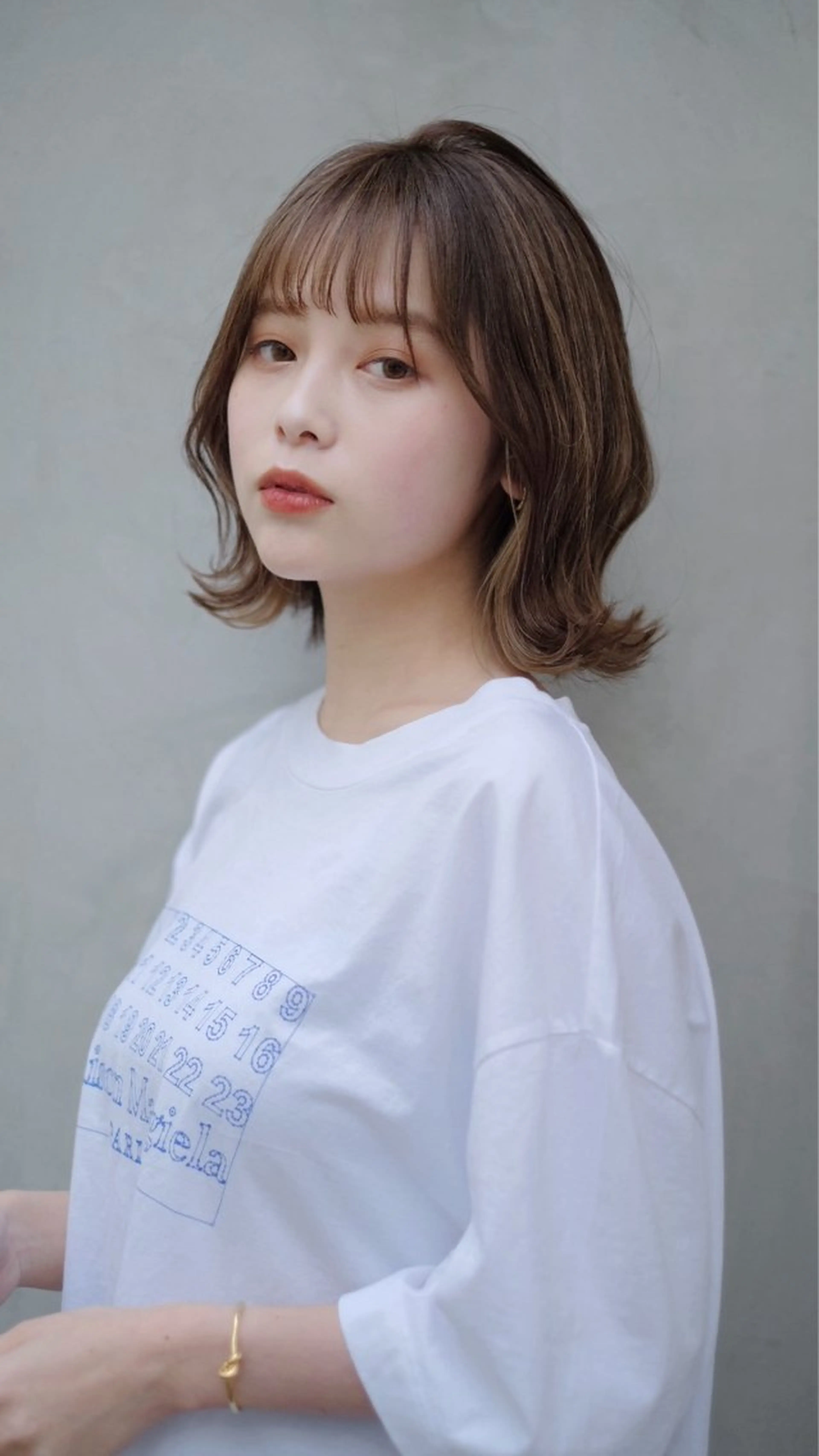 ミディアム ボブ くびれヘア カット ヘアカラー トリートメント 似合わせヘア/ボブ/ ミディアム/Takaのヘアスタイル