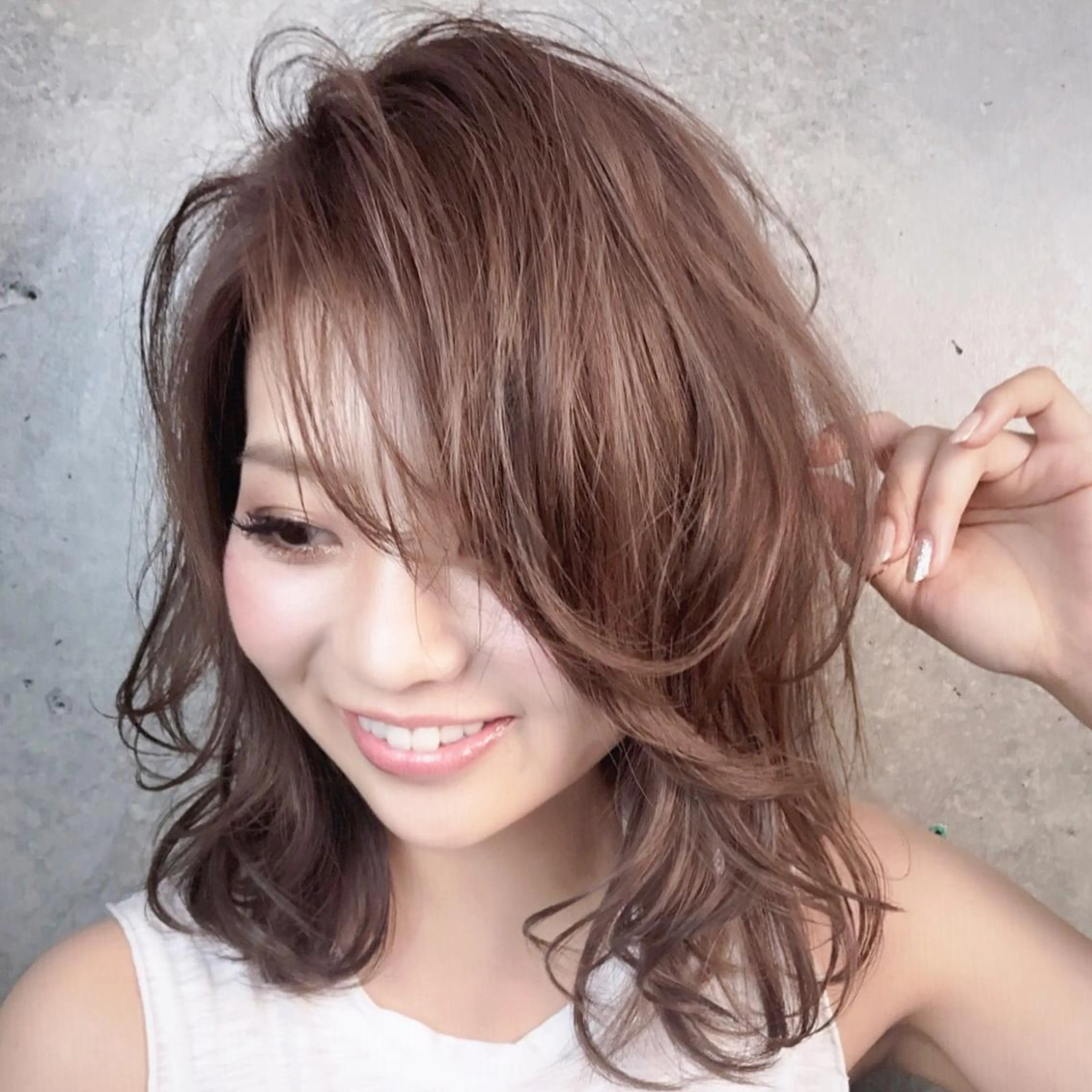 ミディアム 斉藤 潤一のヘアスタイル