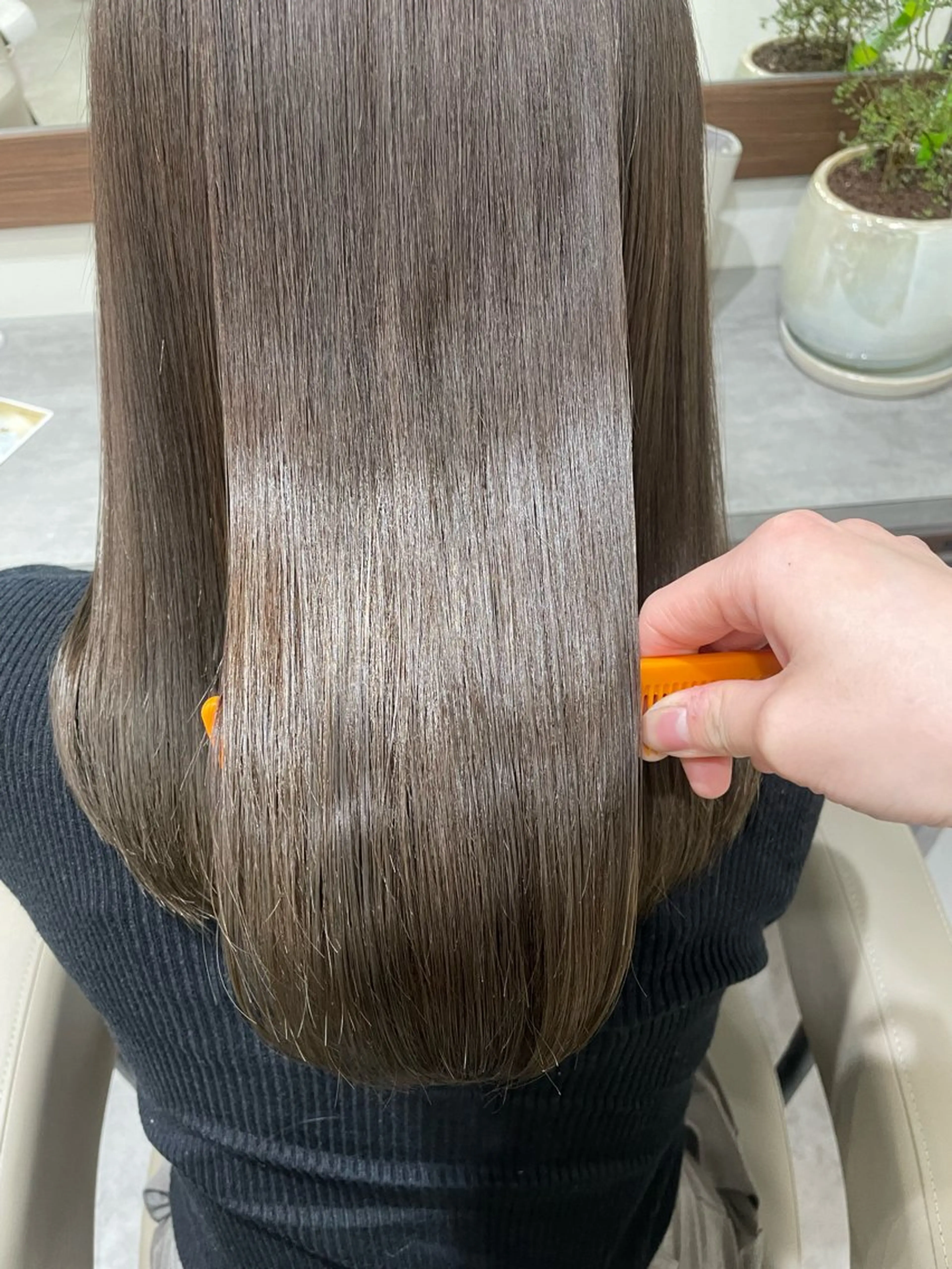 セミロング トリートメント 韓国風パーマ/ヘア セット/店長みづきのヘアスタイル