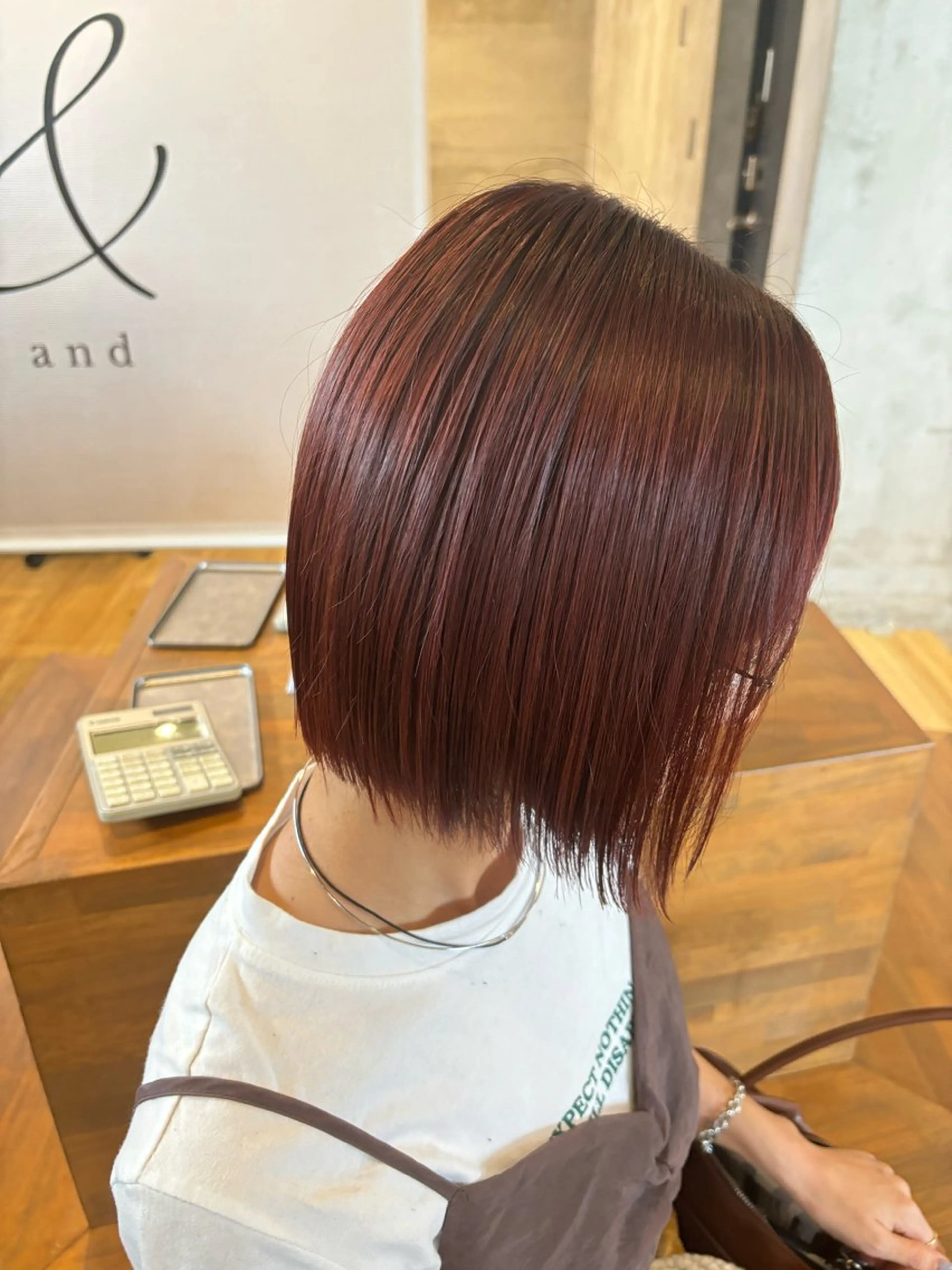 ミディアム カラー ボブ ‪‪❤︎‬韓国レイヤ ー❤︎/saraのヘアスタイル