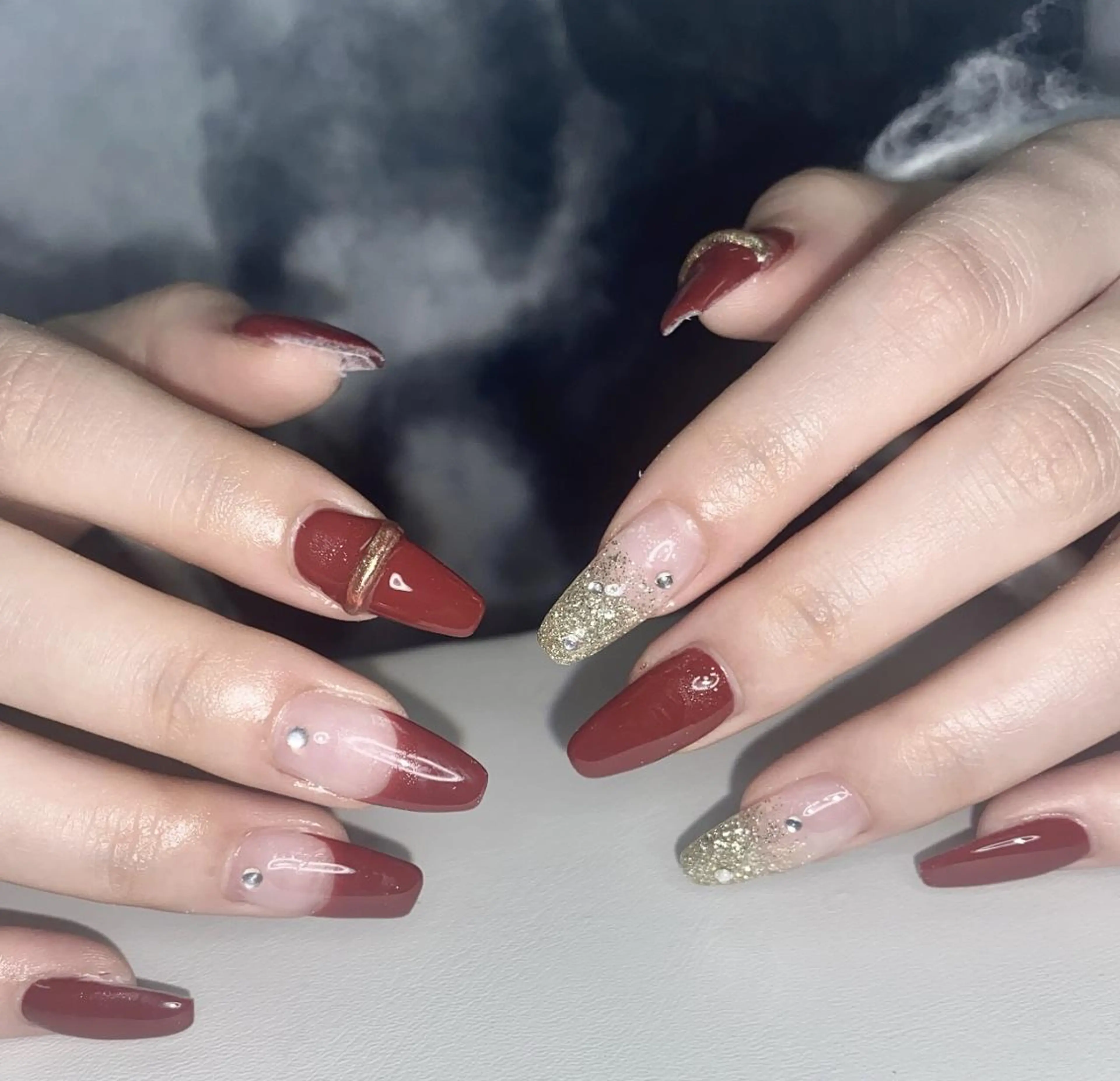 ネイル 長さ出し ネイルチップ Queens momoのネイルデザイン