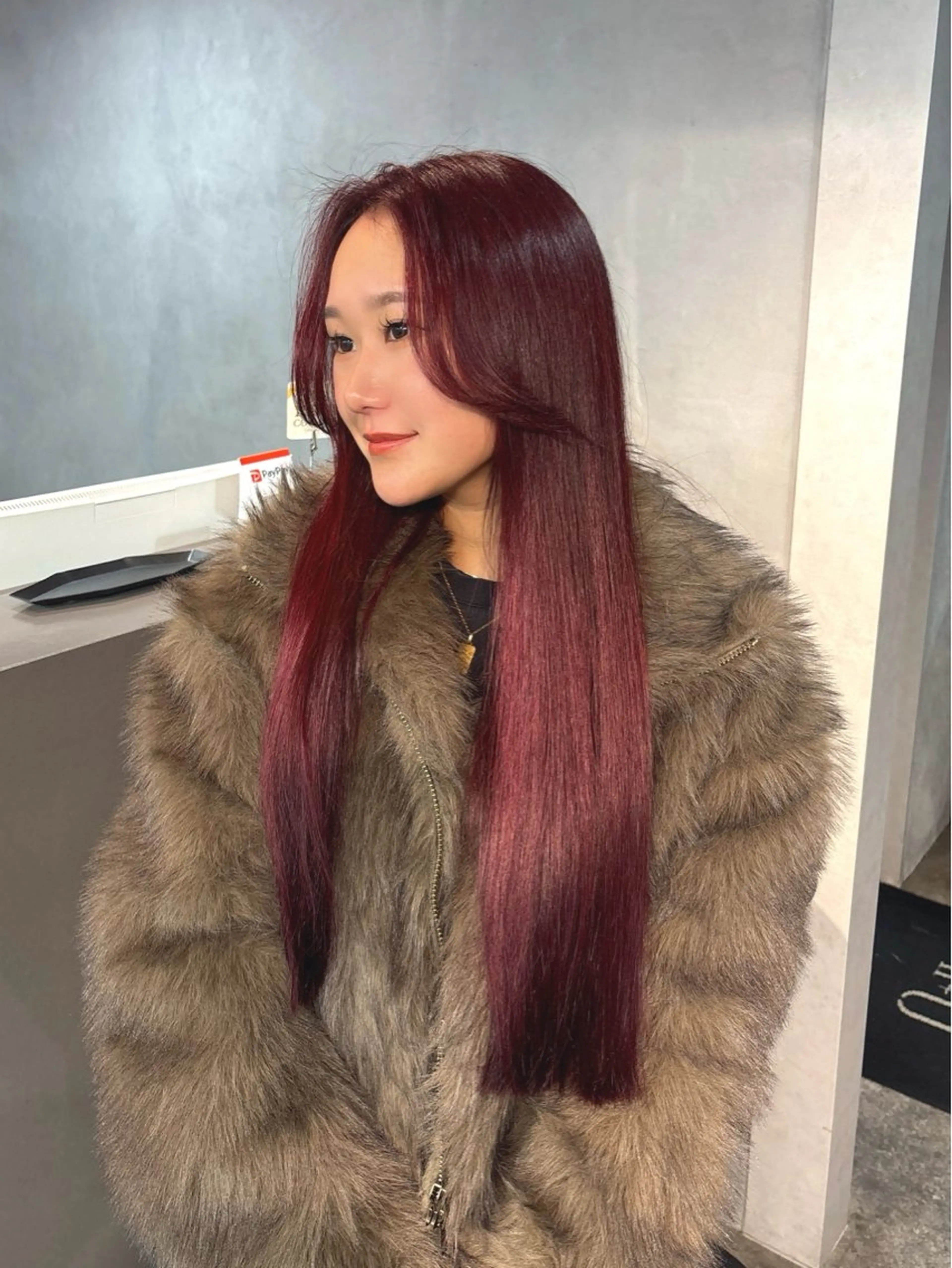 ロング カラー ブリーチ ダブルカラー ブリーチなしカラー レッドカラー 韓国風ヘア カット ヘアカラー トリートメント レイヤーカット×暖色 カラー🎀ASAKAのヘアスタイル