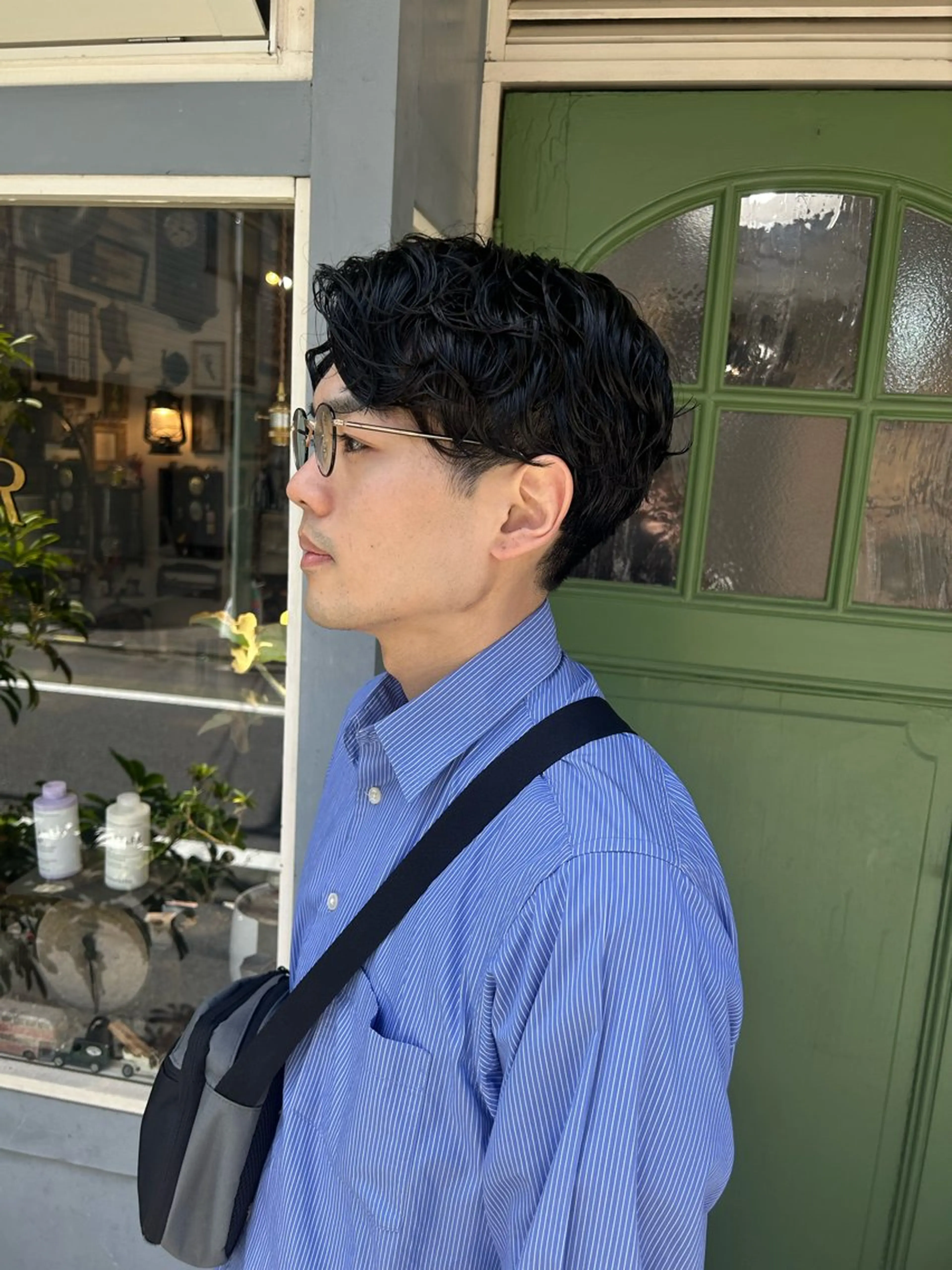 ショート パーマ メンズ カット パーマ 清水千優/パーマ/透 明感カラー/メンズのヘアスタイル