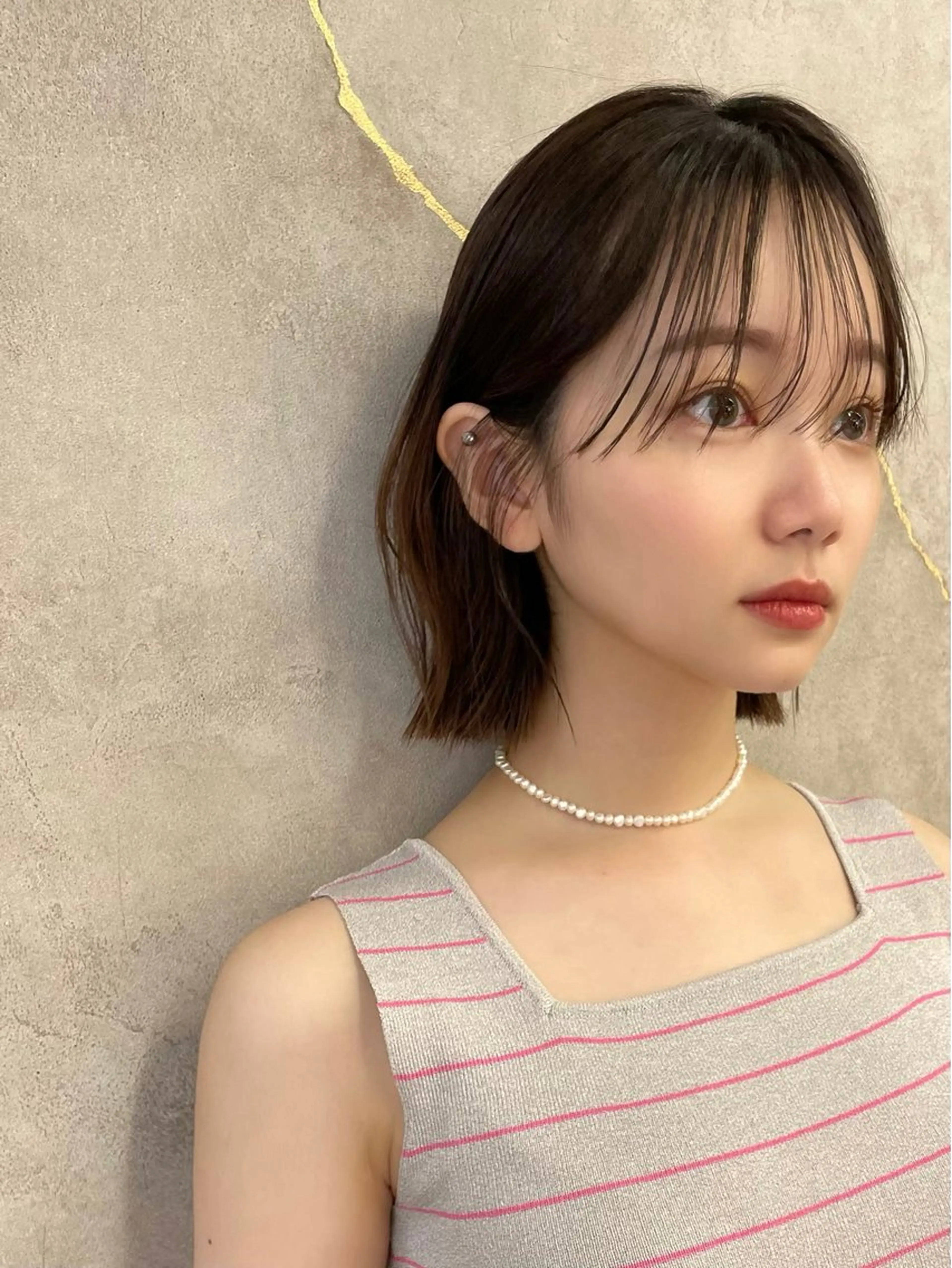 ショート ボブ くびれヘア カット ヘアカラー トリートメント 本田 奈穂美のヘアスタイル