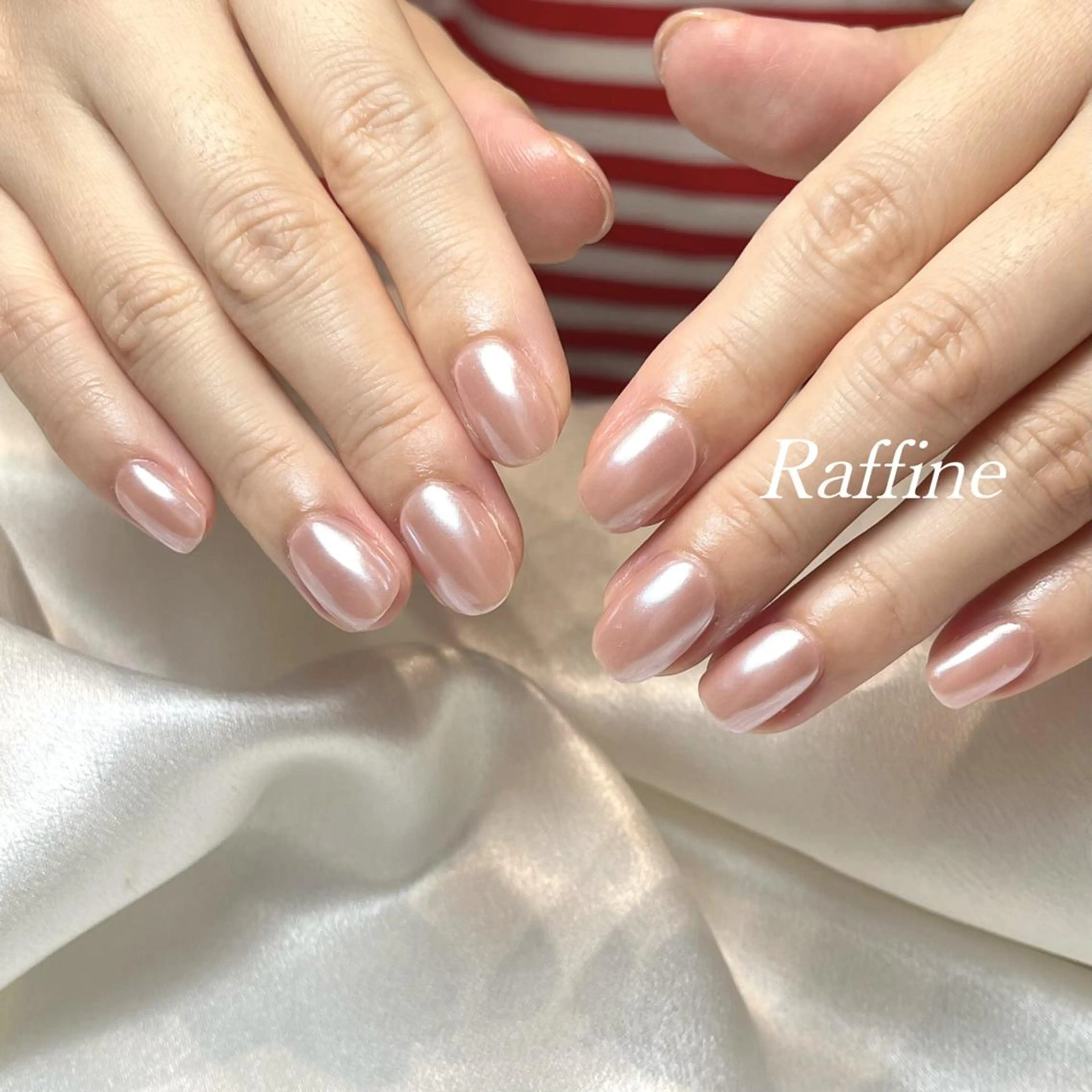 ネイル RAFFINE 月🦋🩵のネイルデザイン