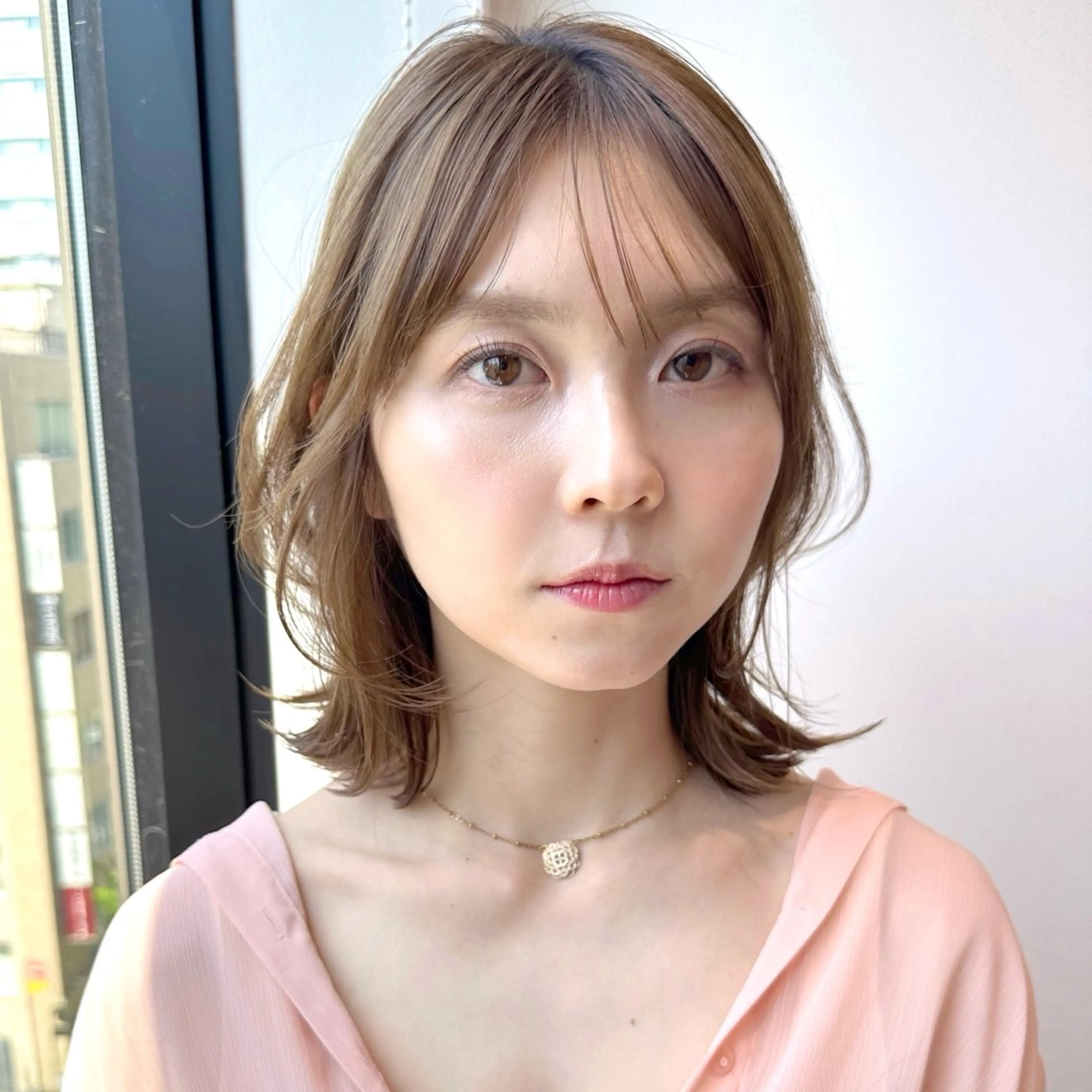 ミディアム カラー ボブ くびれヘア カット ヘアカラー トリートメント take/ショート& レイヤーカット/銀座のヘアスタイル