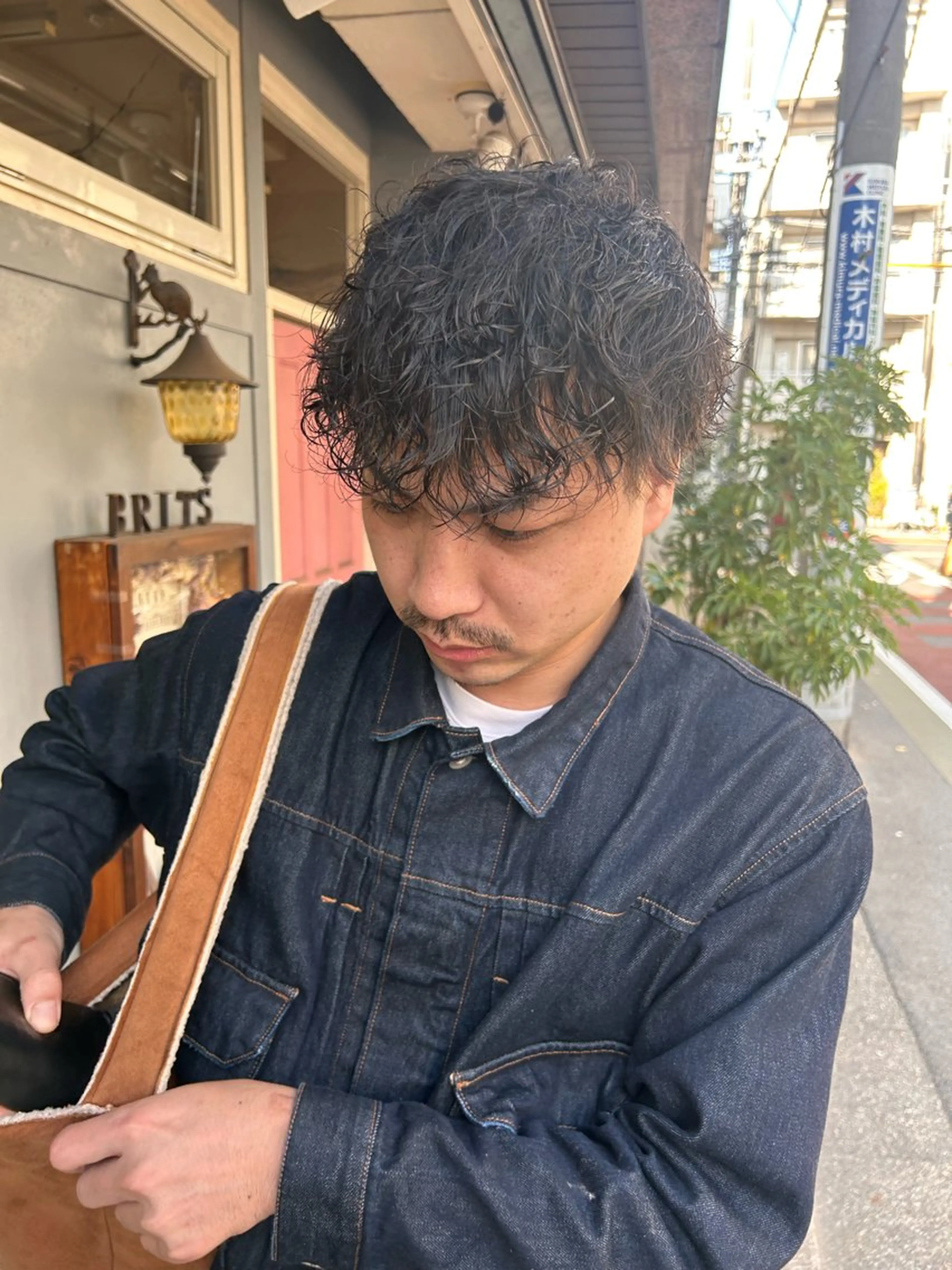 ショート パーマ メンズ カット パーマ 清水千優/パーマ/透 明感カラー/メンズのヘアスタイル