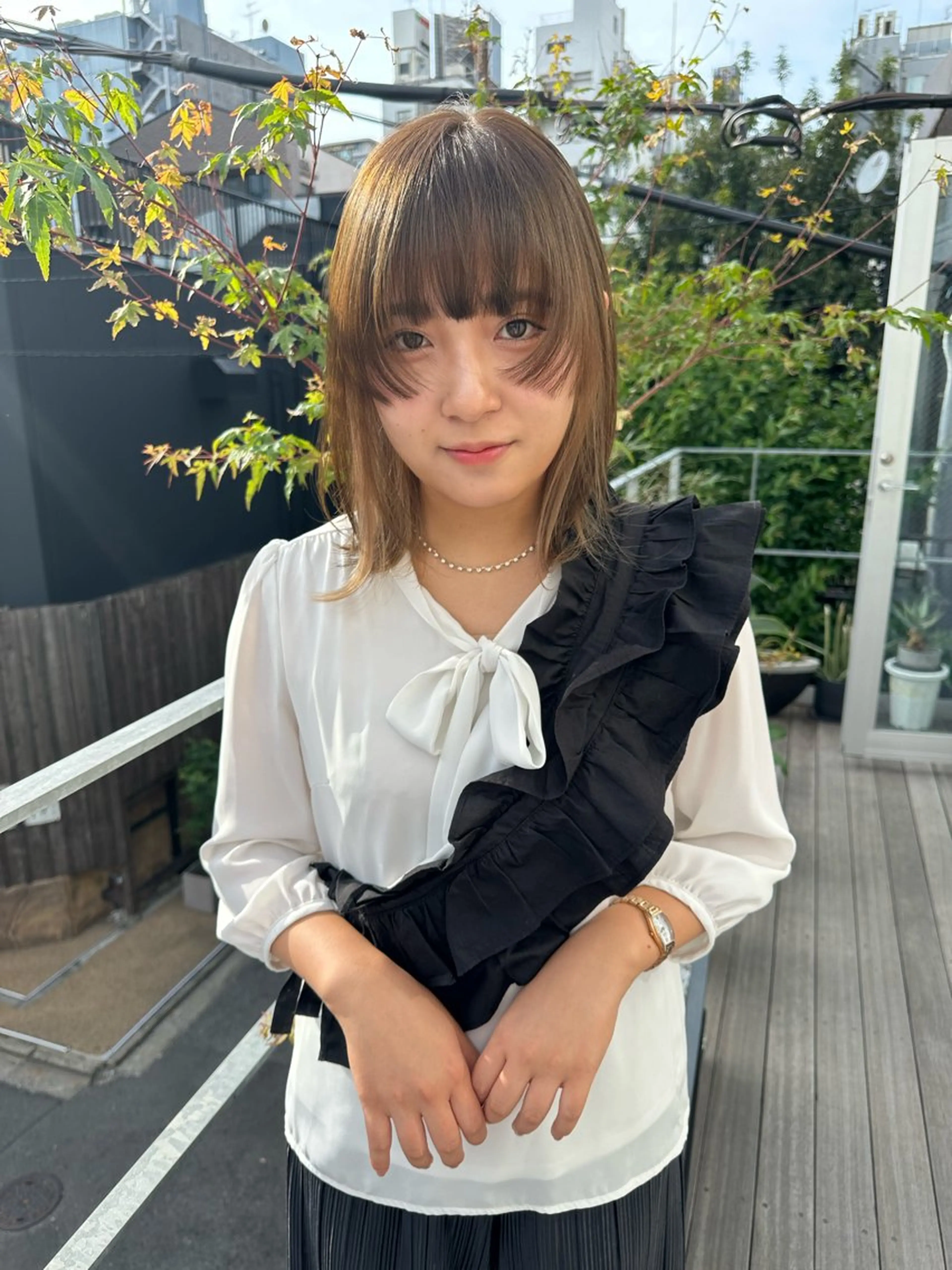 ミディアム カラー ボブ/似合わせカット /ニュアンスカラーのヘアスタイル