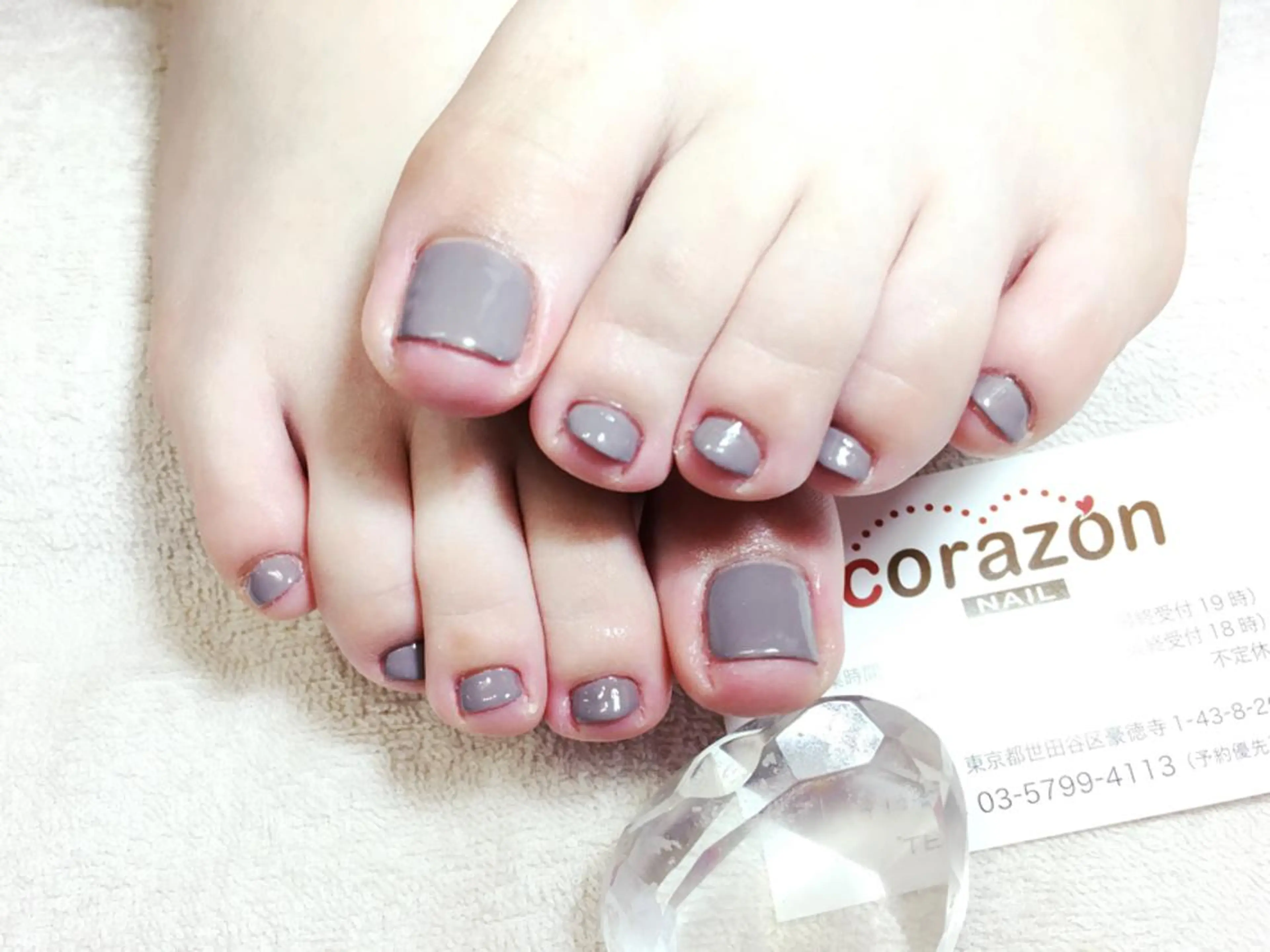 ネイル フットネイル ワンカラーネイル corazon所属・ネイリスト aicoのネイルデザイン