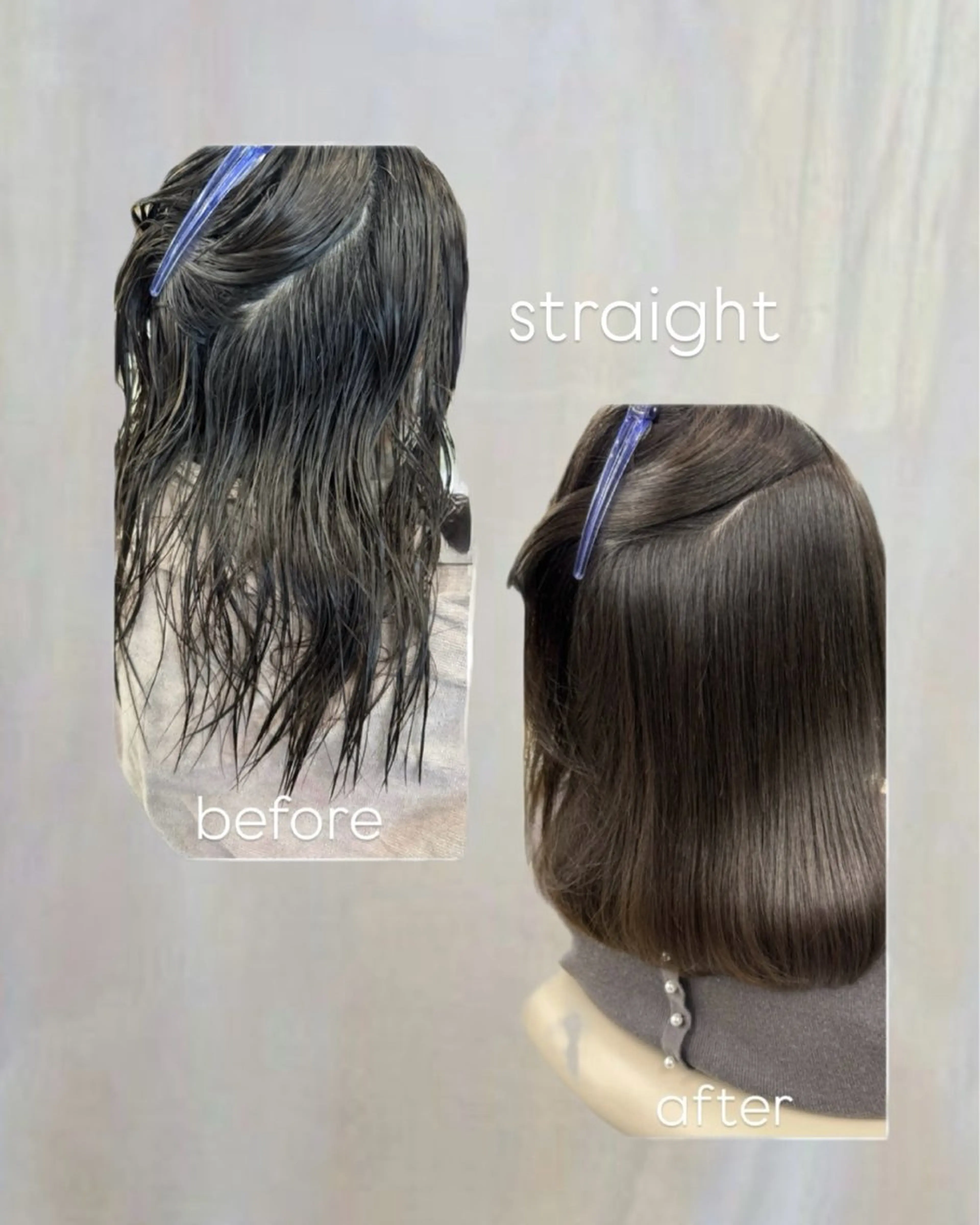 ミディアム カット 縮毛矯正 INORI|レイヤー |ハッシュカットのヘアスタイル