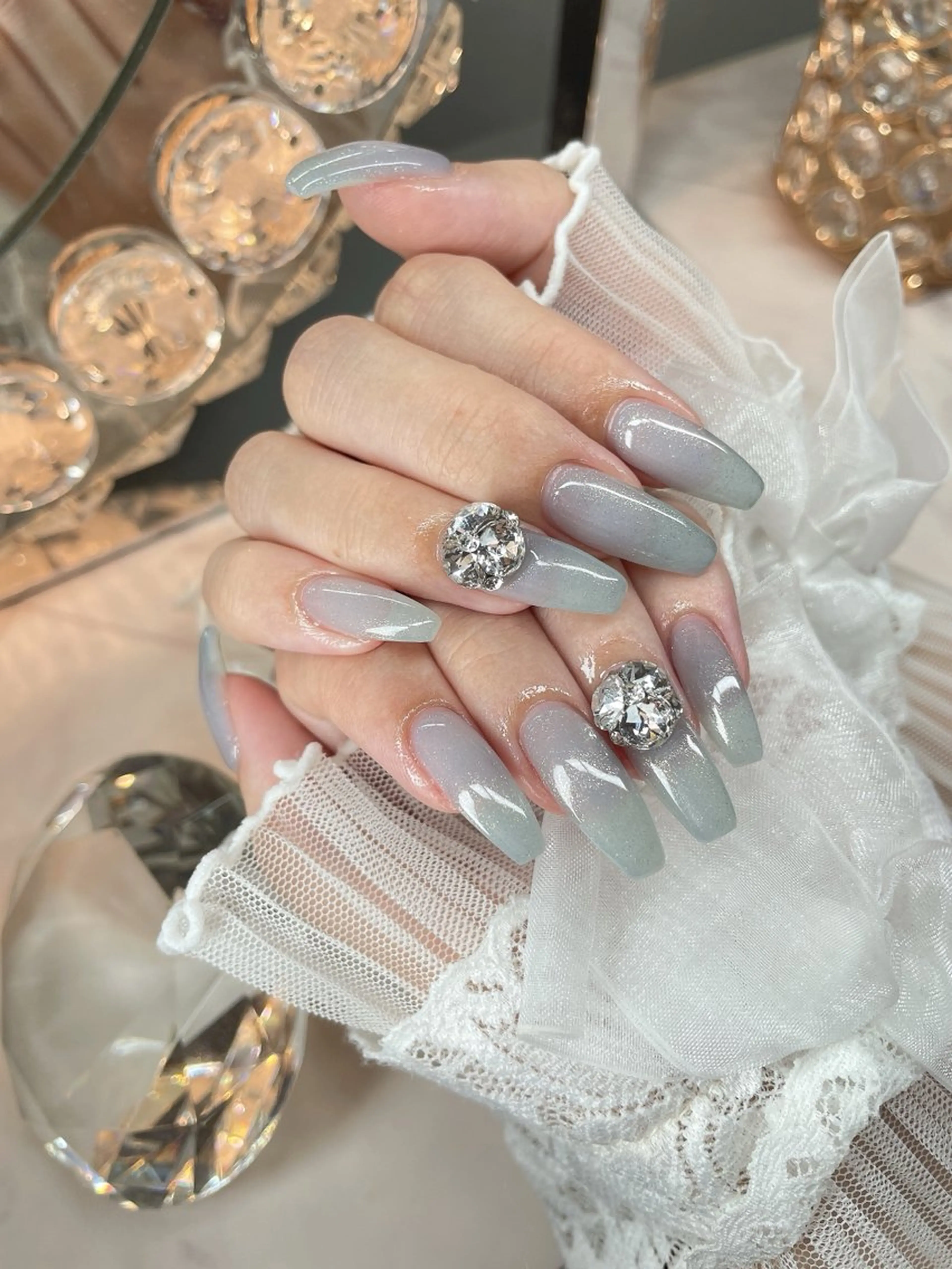 ネイル 23時まで❤︎韓国、 ワンホンネイルのネイルデザイン