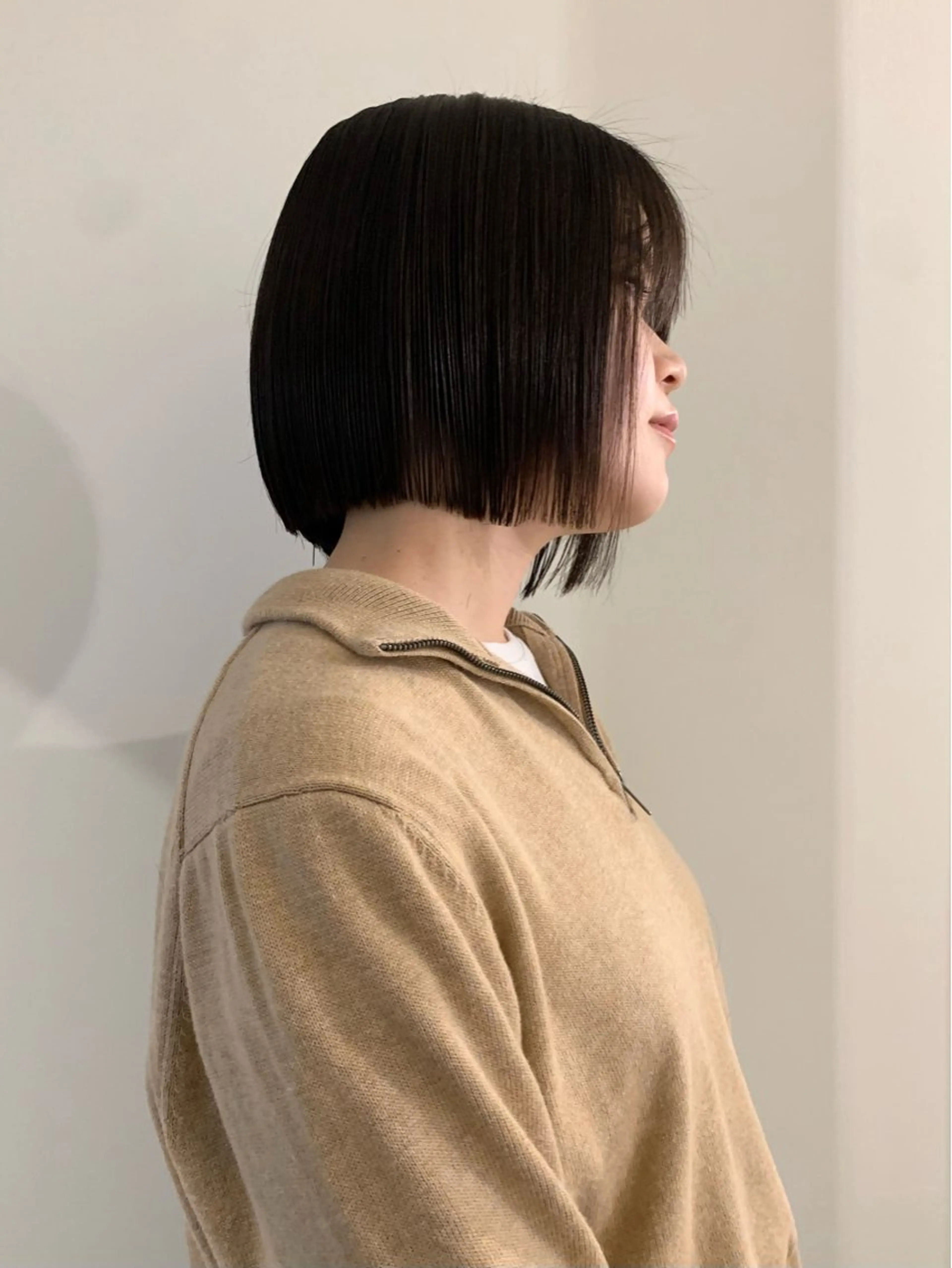 ショート 髪質改善 縮毛矯正 トリートメント カット トリートメント 落合希 Olivebeigeのヘアスタイル