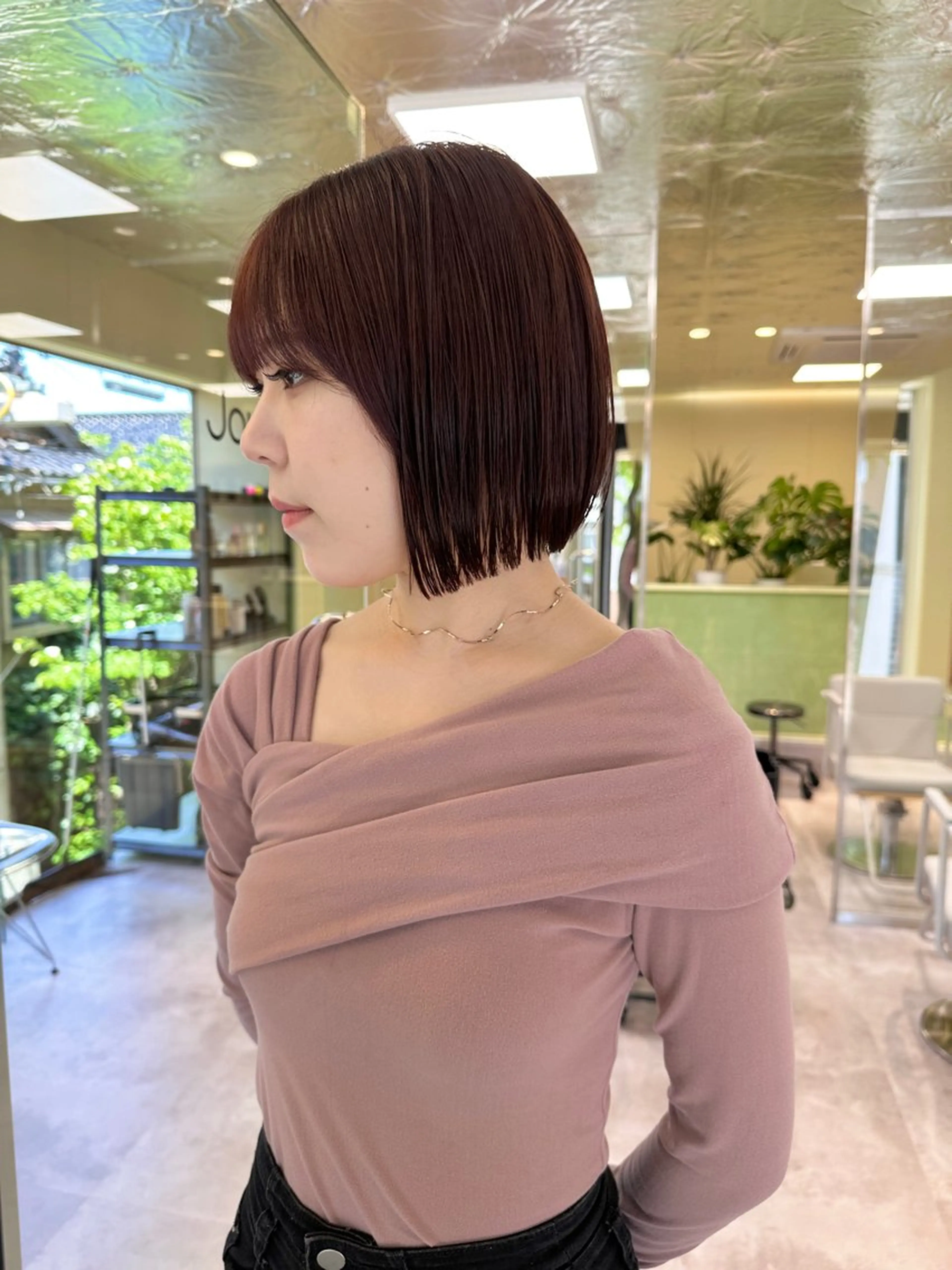 ショート カット 縮毛矯正 ボブ/ぱつっとボブ/ 谷口 海星のヘアスタイル