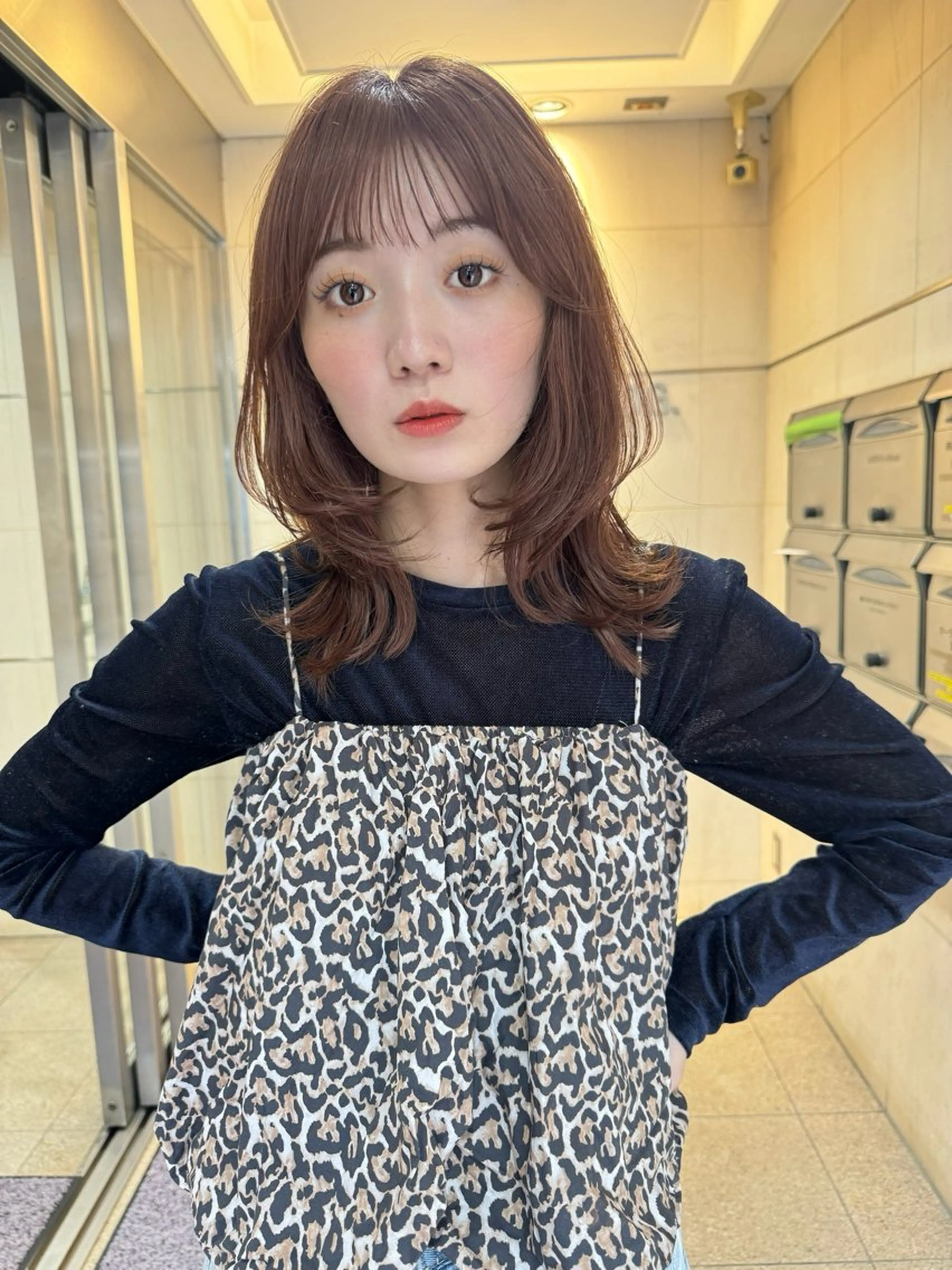 ミディアム 艶髪／レイヤー／ 透明感🎀／MARIのヘアスタイル