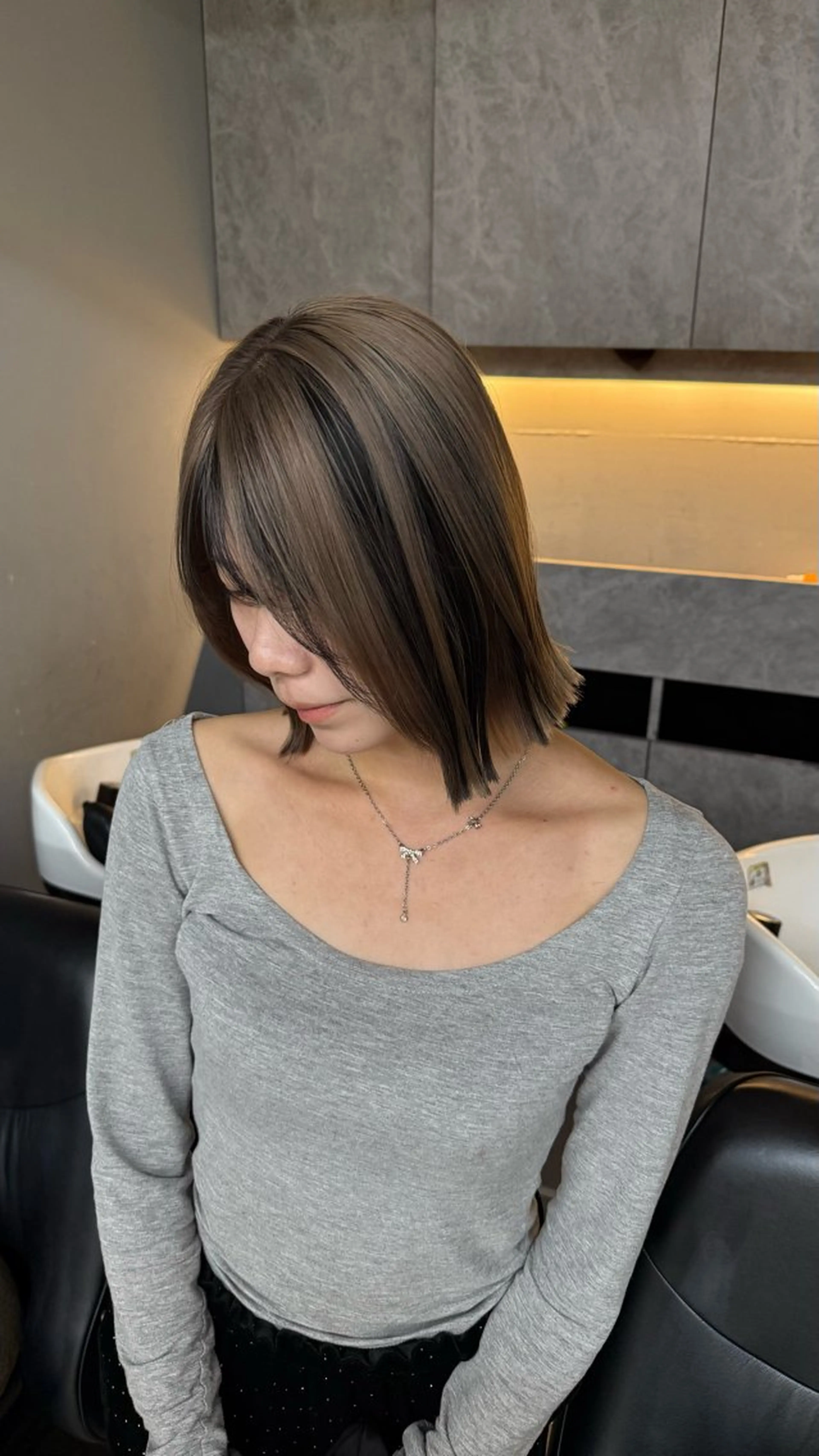 ミディアム 横浜/髪質改善/ 艶髪/shoのヘアスタイル