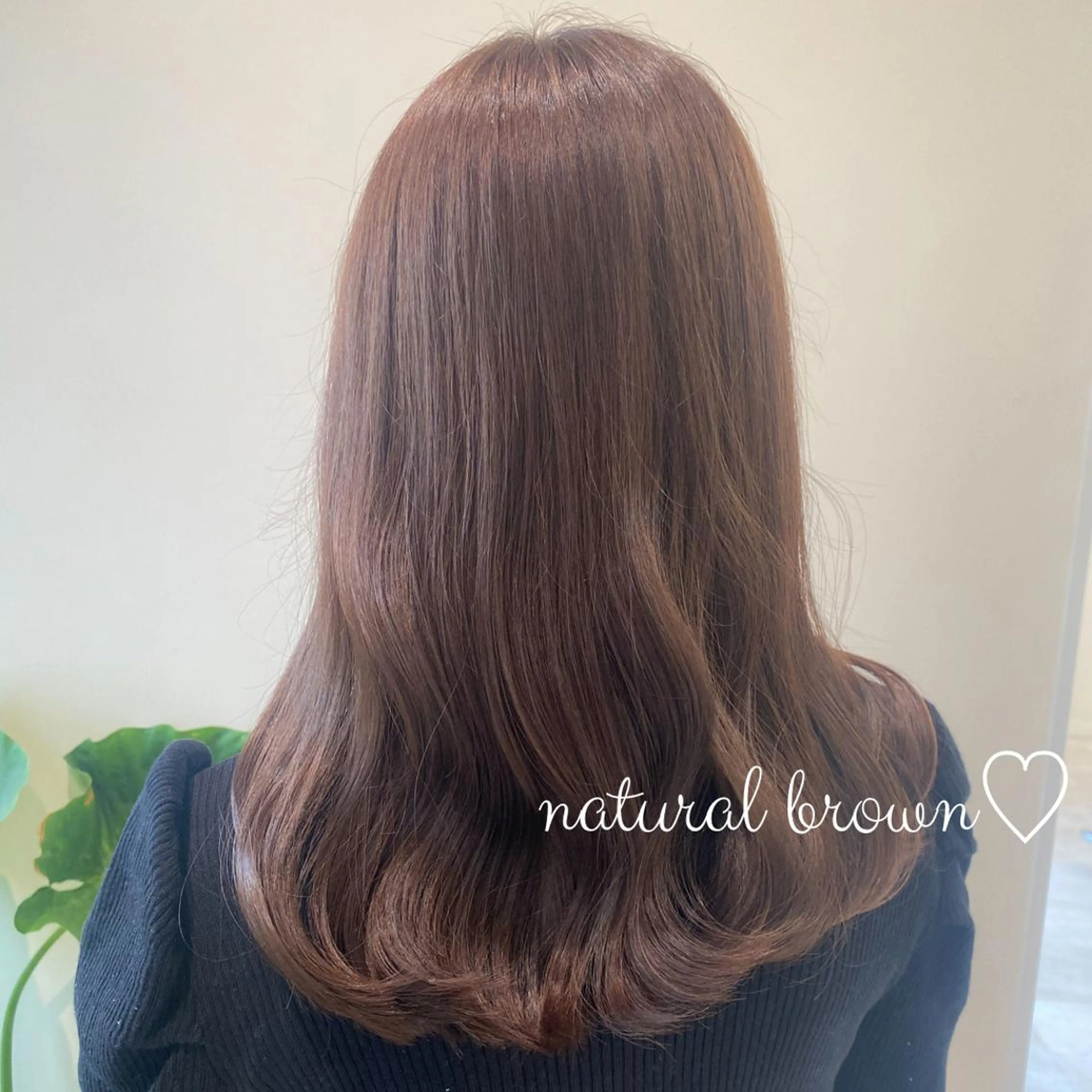 セミロング カラー ブラウンカラー ナチュラルブラウン ブリーチなしWカラー 🎀韓国ヘア/amiのヘアスタイル