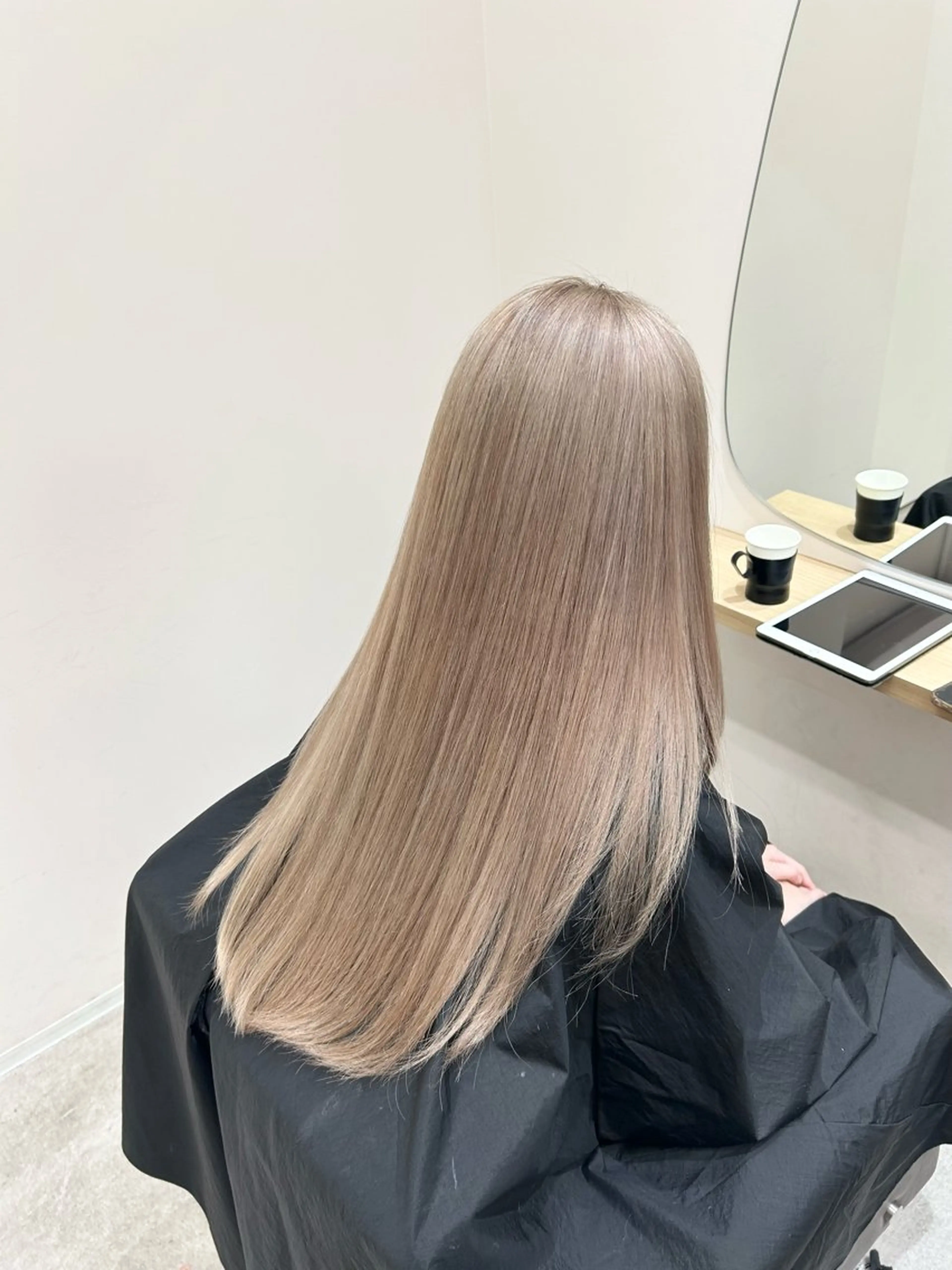 ロング カラー ベージュカラー ミルクティーベージュ ヘアカラー トリートメント 透明感/ダブルカラー /🌸ERI🌸のヘアスタイル