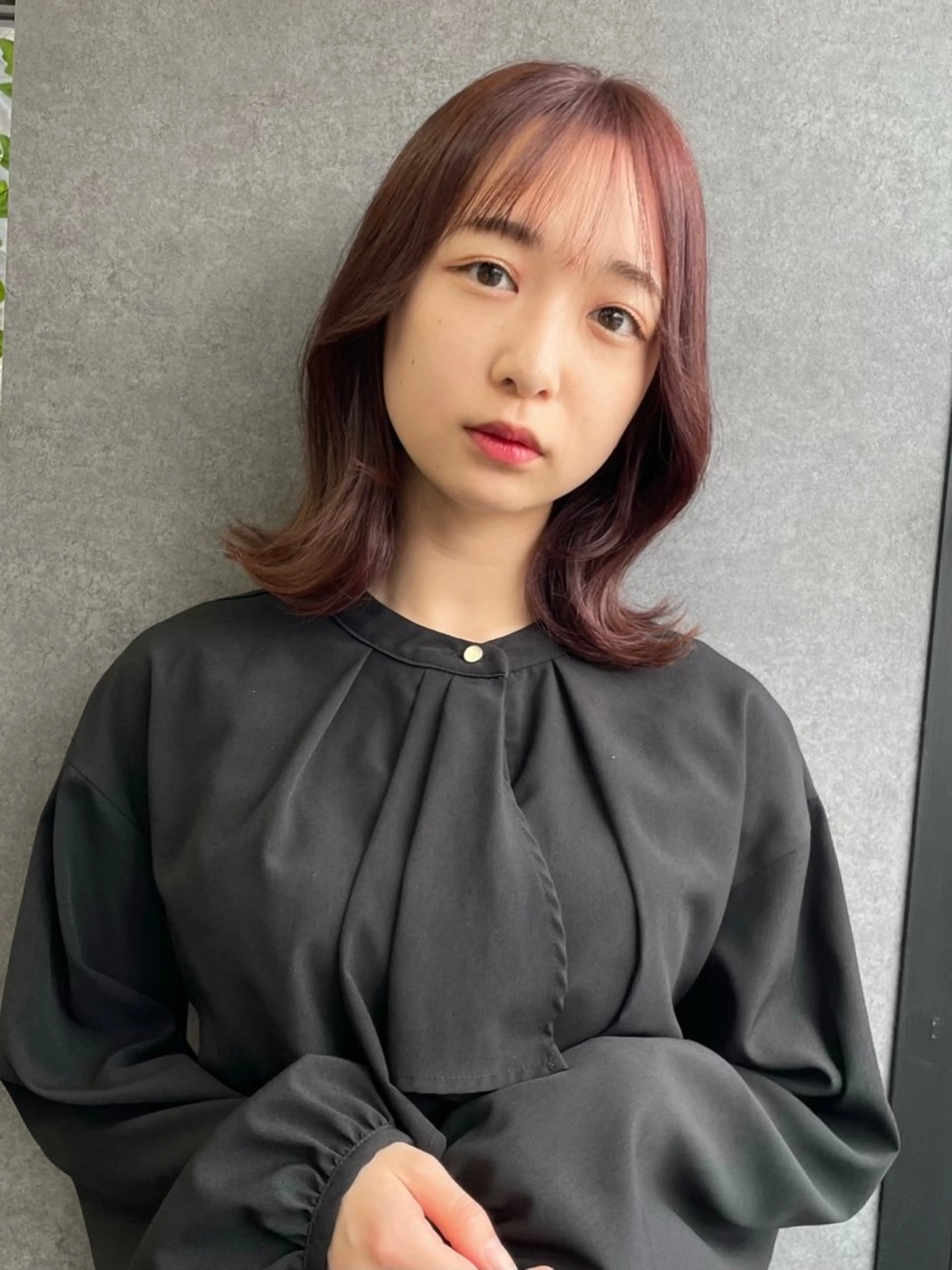 ミディアム カラー FRAME spa&hair room博多店【フレーム】所属・髪質改善｜顔周り｜博 多｜川上智也のヘアスタイル