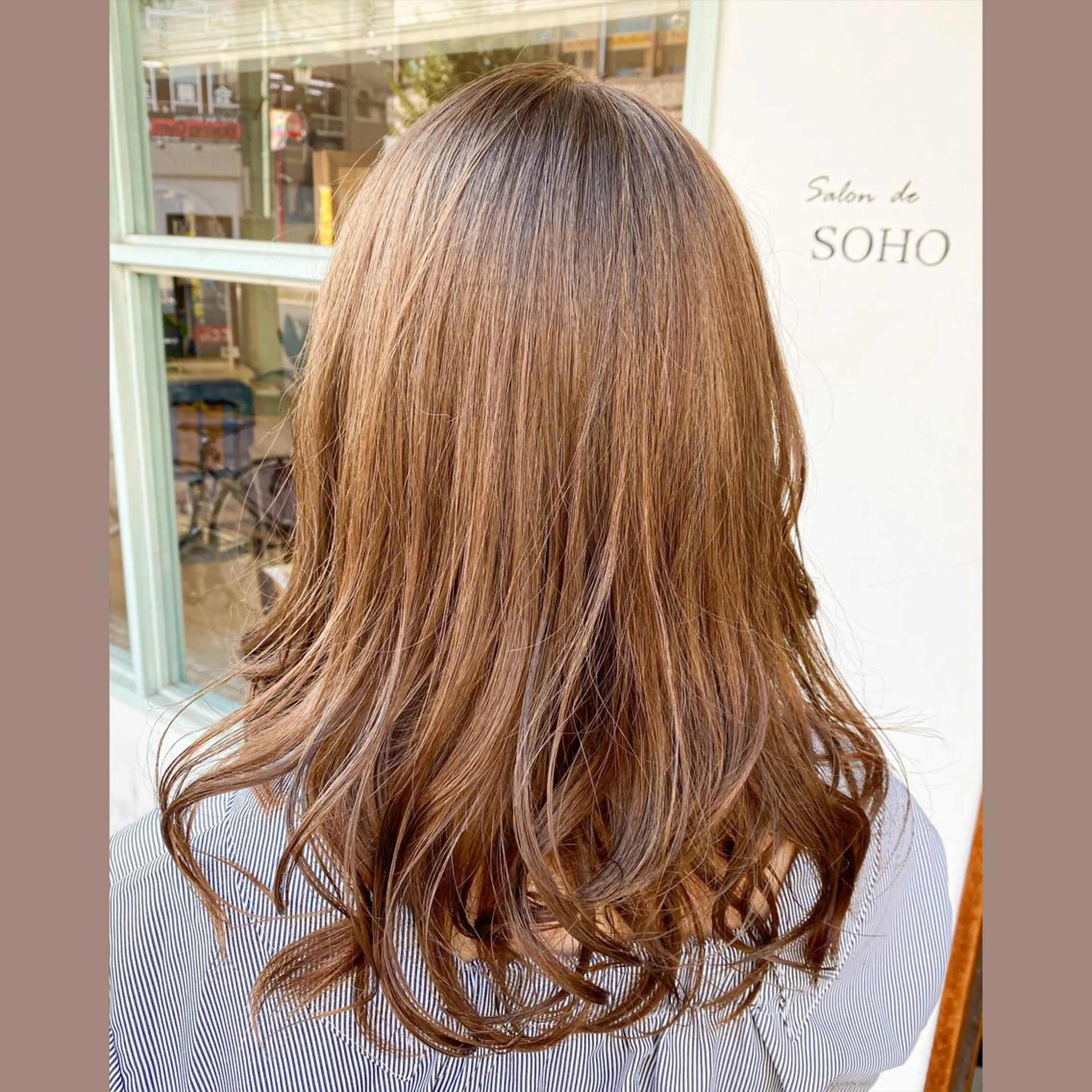 セミロング ヘアカラー トリートメント 𓅰なかがわ ふみな𓅯のヘアスタイル