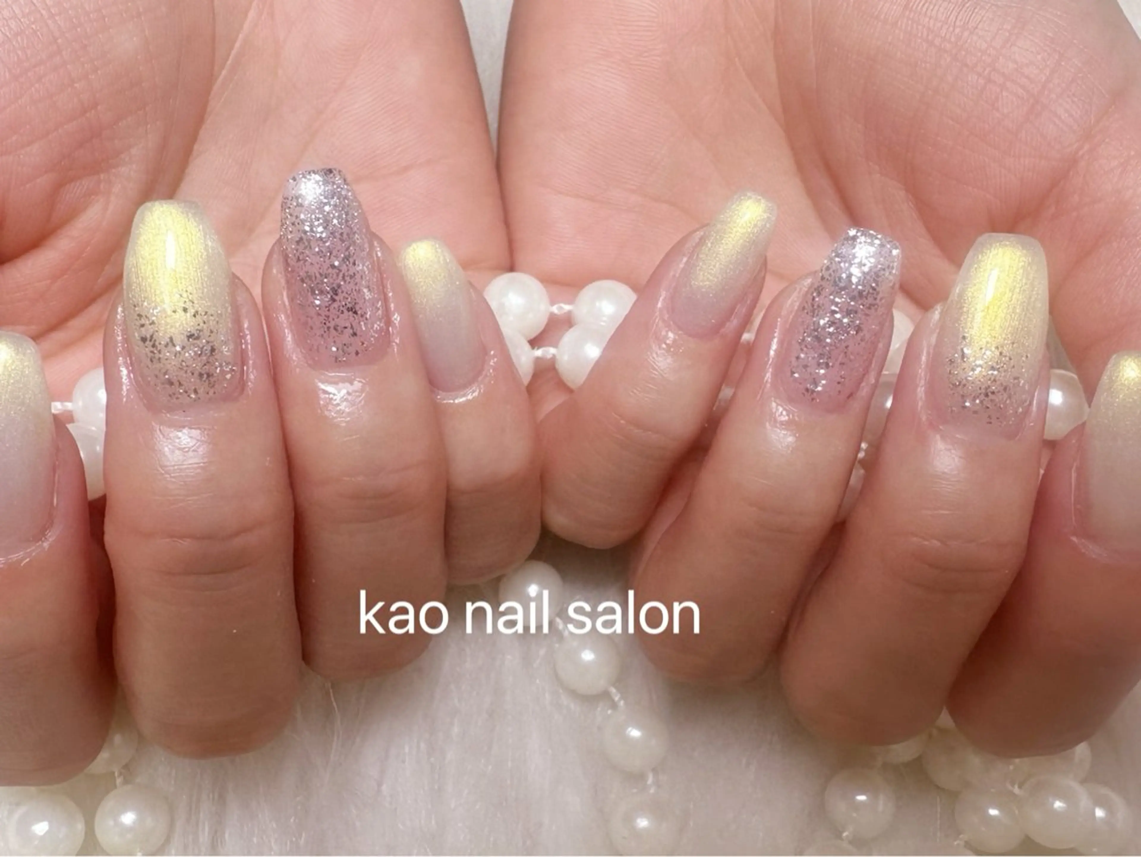 ネイル ハンドネイル kao nail マグネット/長さだしのネイルデザイン