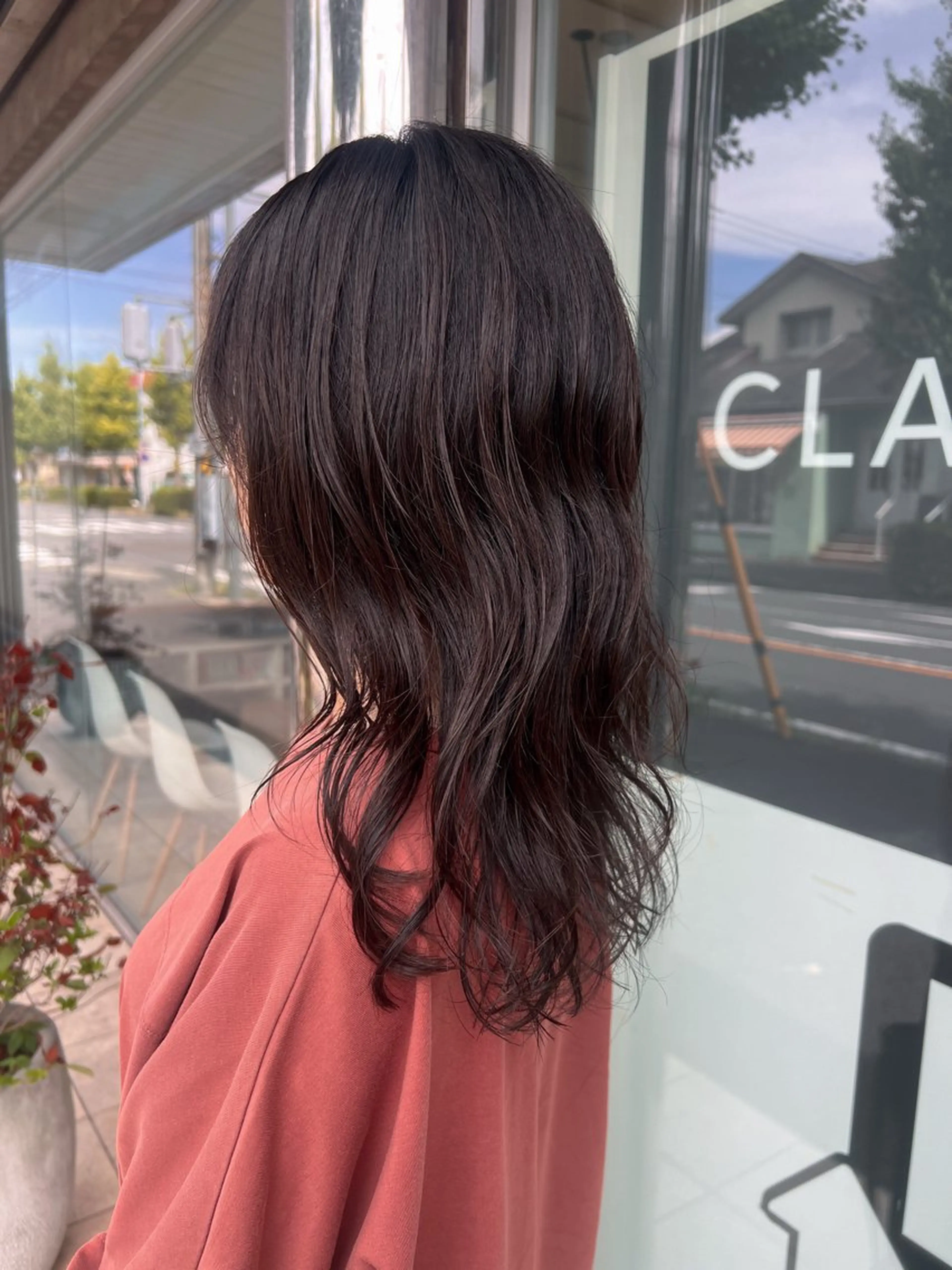 セミロング パーマ セミロングパーマ くせ毛 リリカ🐈‍⬛ブリー チカラー/上永谷のヘアスタイル