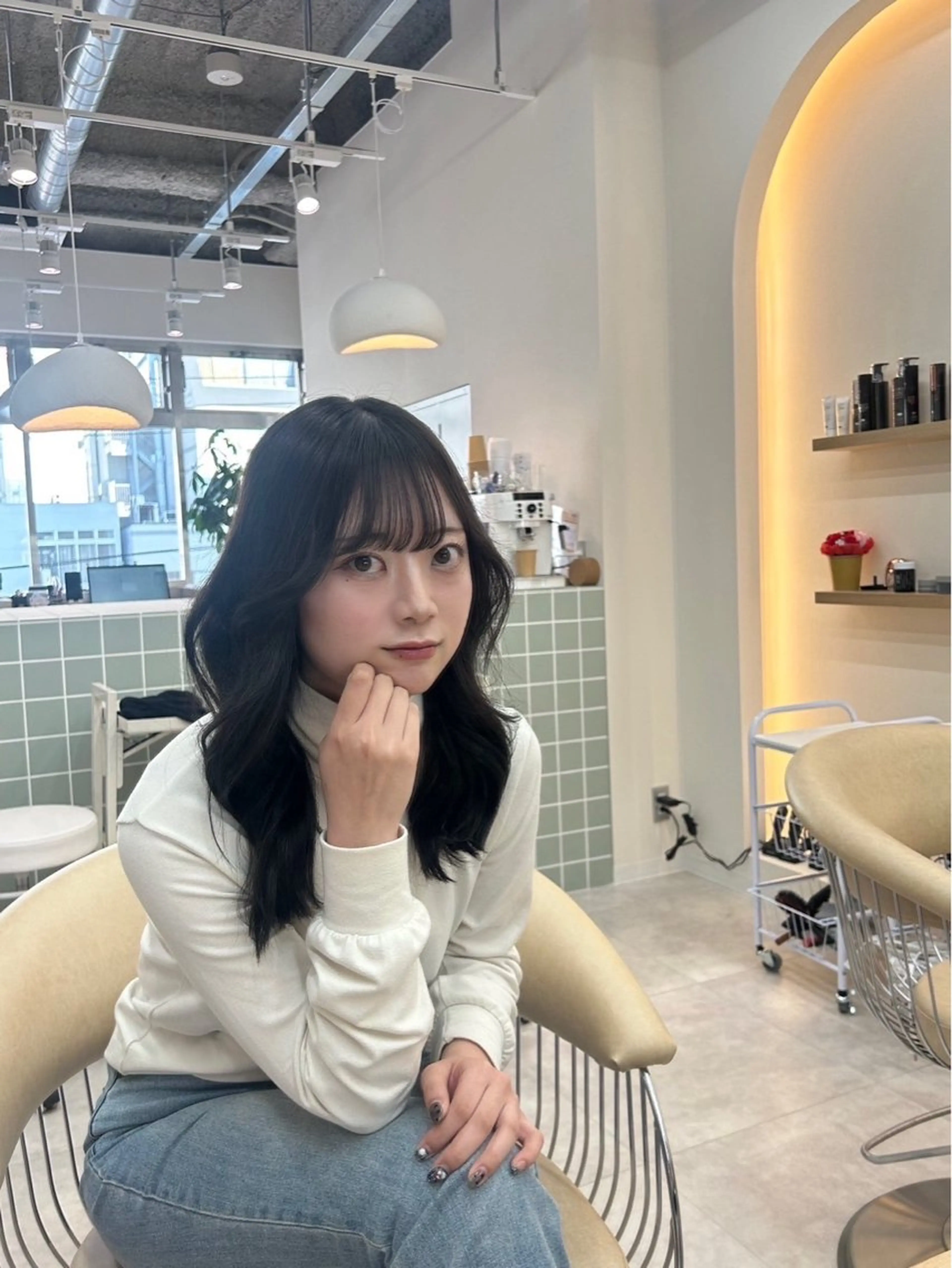 セミロング newi広島／ Ririのヘアスタイル