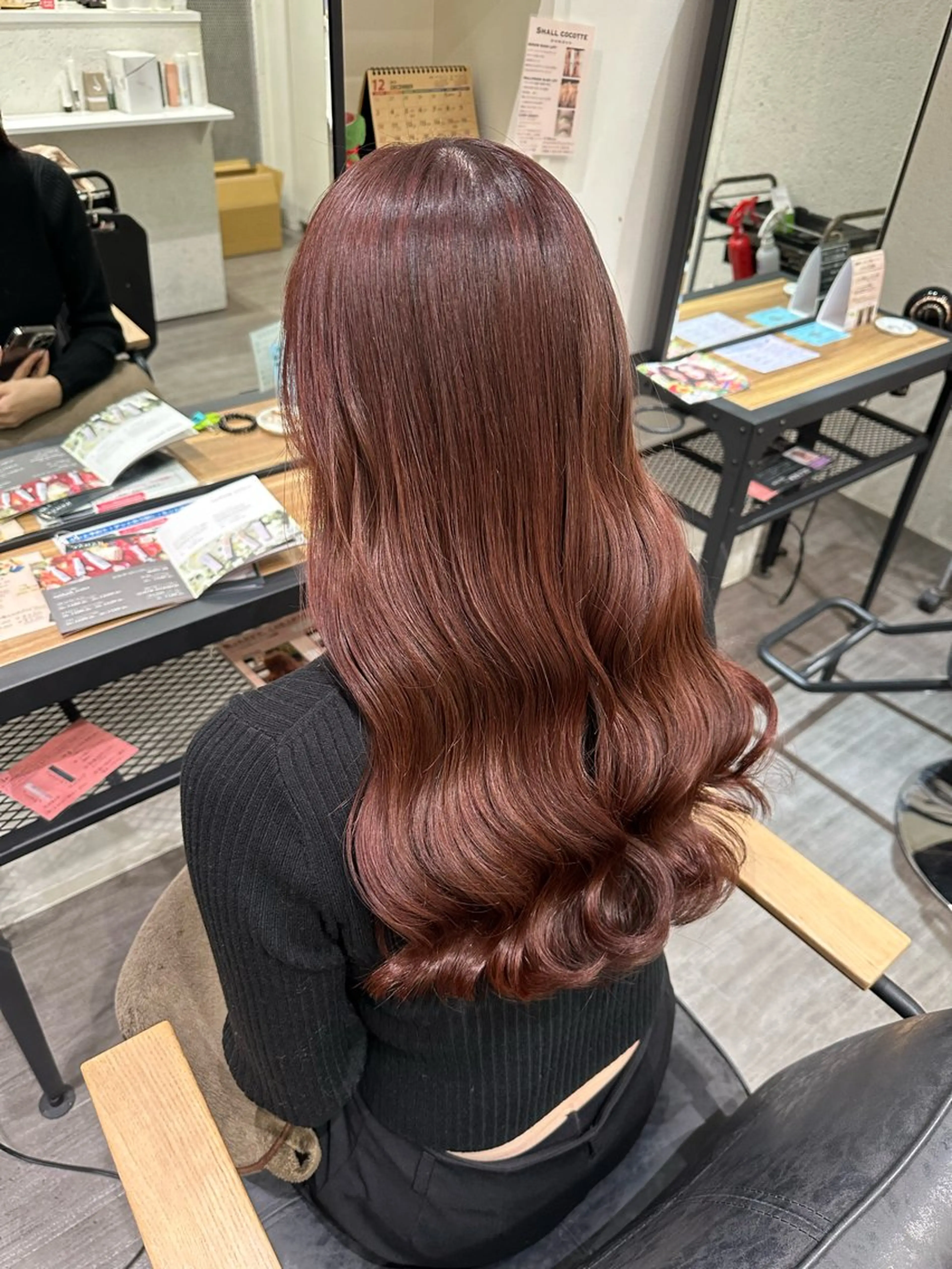 ロング カラー ブラウンカラー ピンクカラー ピンクブラウン カット ヘアカラー トリートメント 艶髪レイヤー上田 紗也🇰🇷💗のヘアスタイル