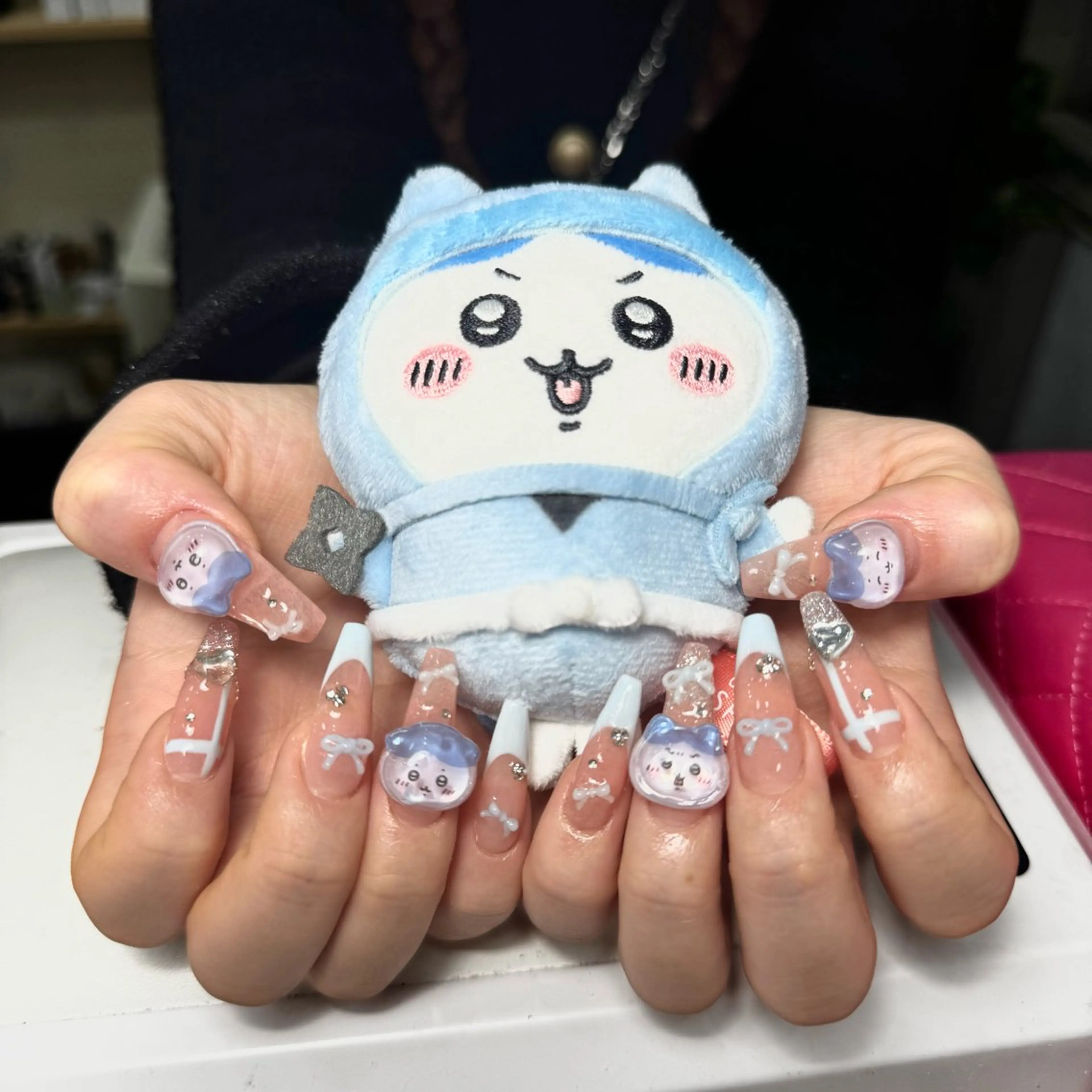 ネイル オーロラネイル 長さ出し フラッシュネイル フレンチネイル ジェルネイル ハンドネイル KITTY_NAILS所属・KITTY nailsのネイルデザイン