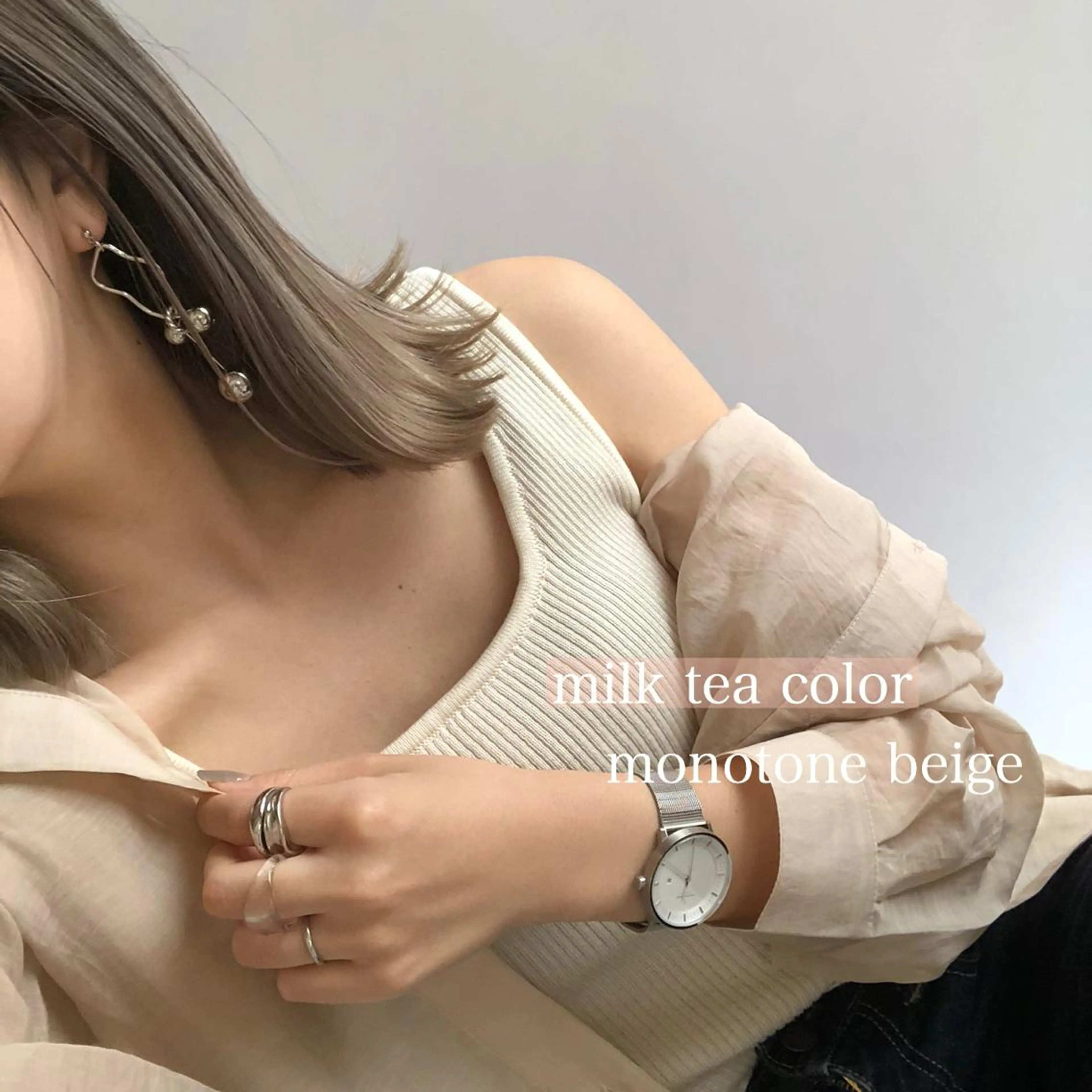 ミディアム カラー パーマ ヘアアレンジ ネイル マツエク・マツパ ヘアカラー ハイライト、レイヤー カット/西梅田/中西のヘアスタイル