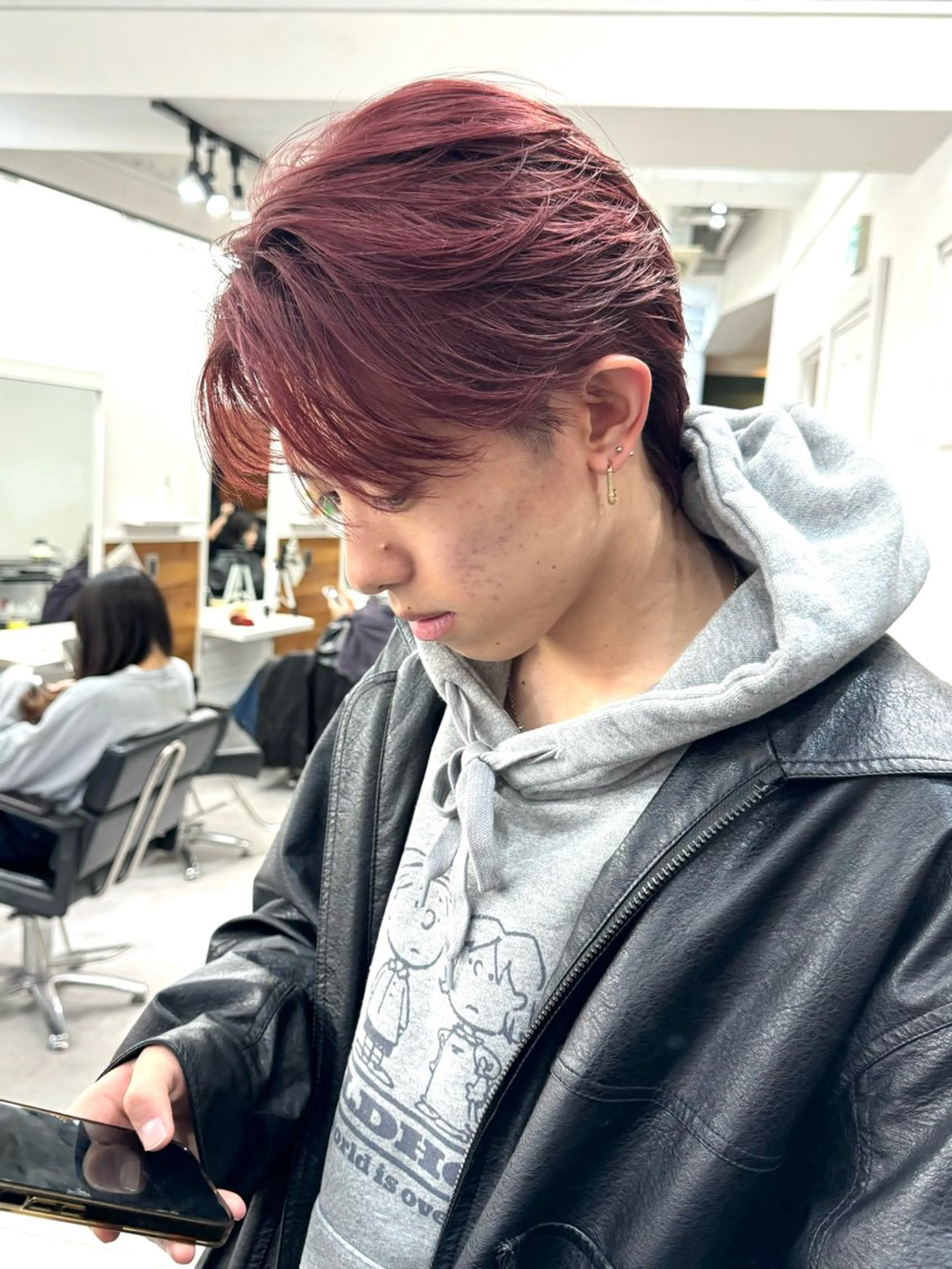 カラー メンズ メンズブリーチ ブリーチ カット ヘアカラー シャドウパーマ/ 波巻パーマYu-Kiのヘアスタイル