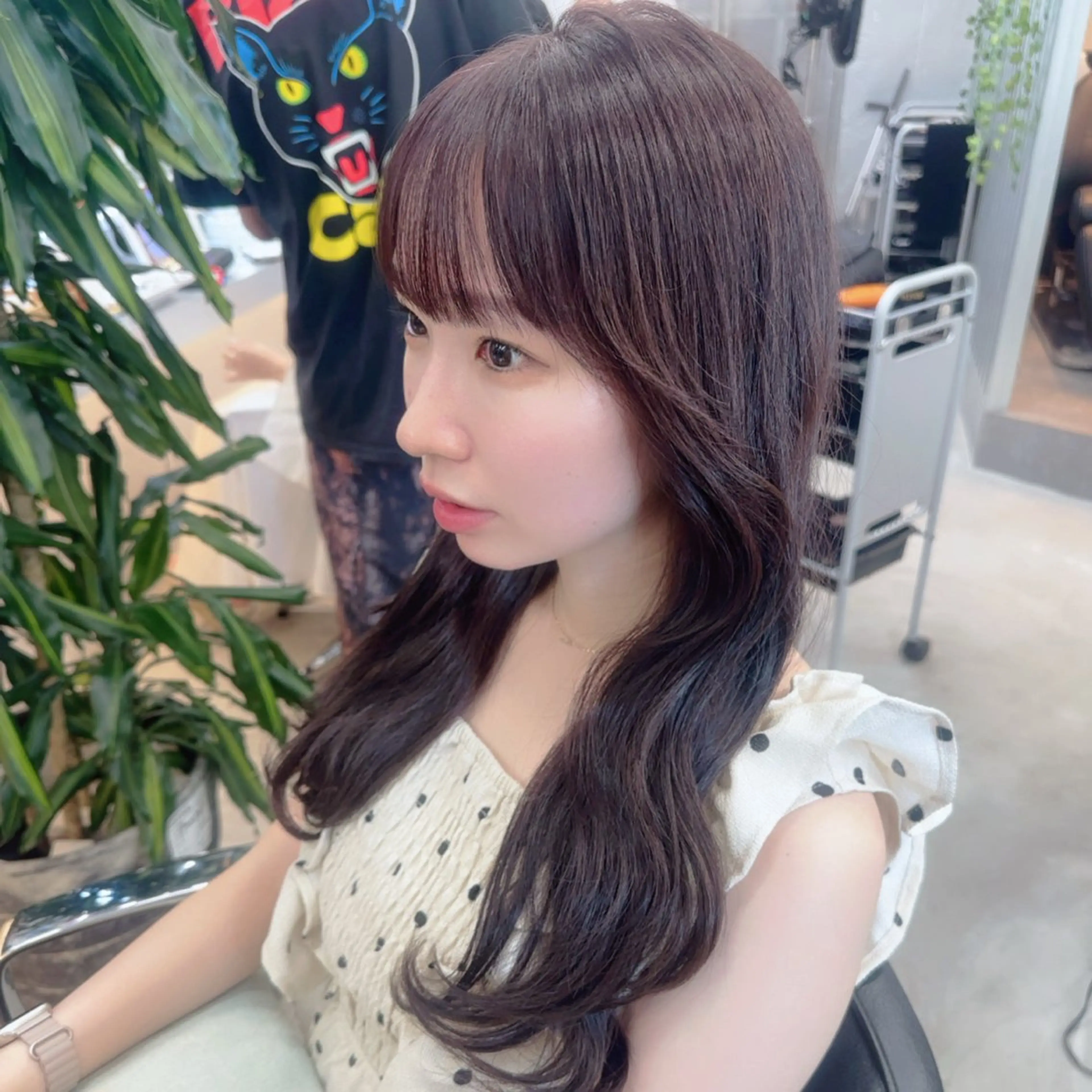 ロング カラー カット ヘアカラー トリートメント 岡野 静華のヘアスタイル