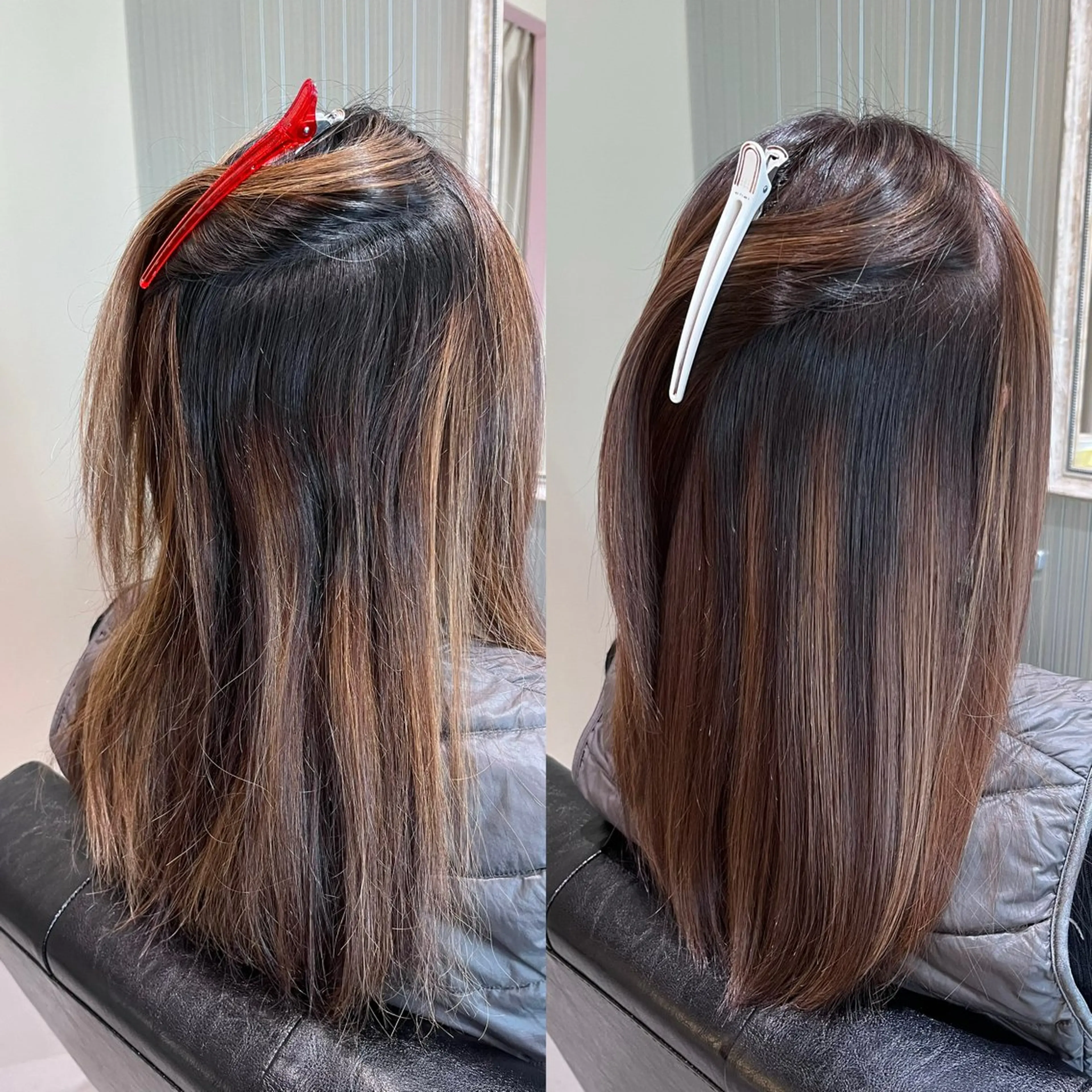 ミディアム カラー パーマ ハイライトカラー ハイライト 髪質改善 縮毛矯正 トリートメント 縮毛矯正 トリートメント KIZU 髪質改善 オカルト怪談のヘアスタイル