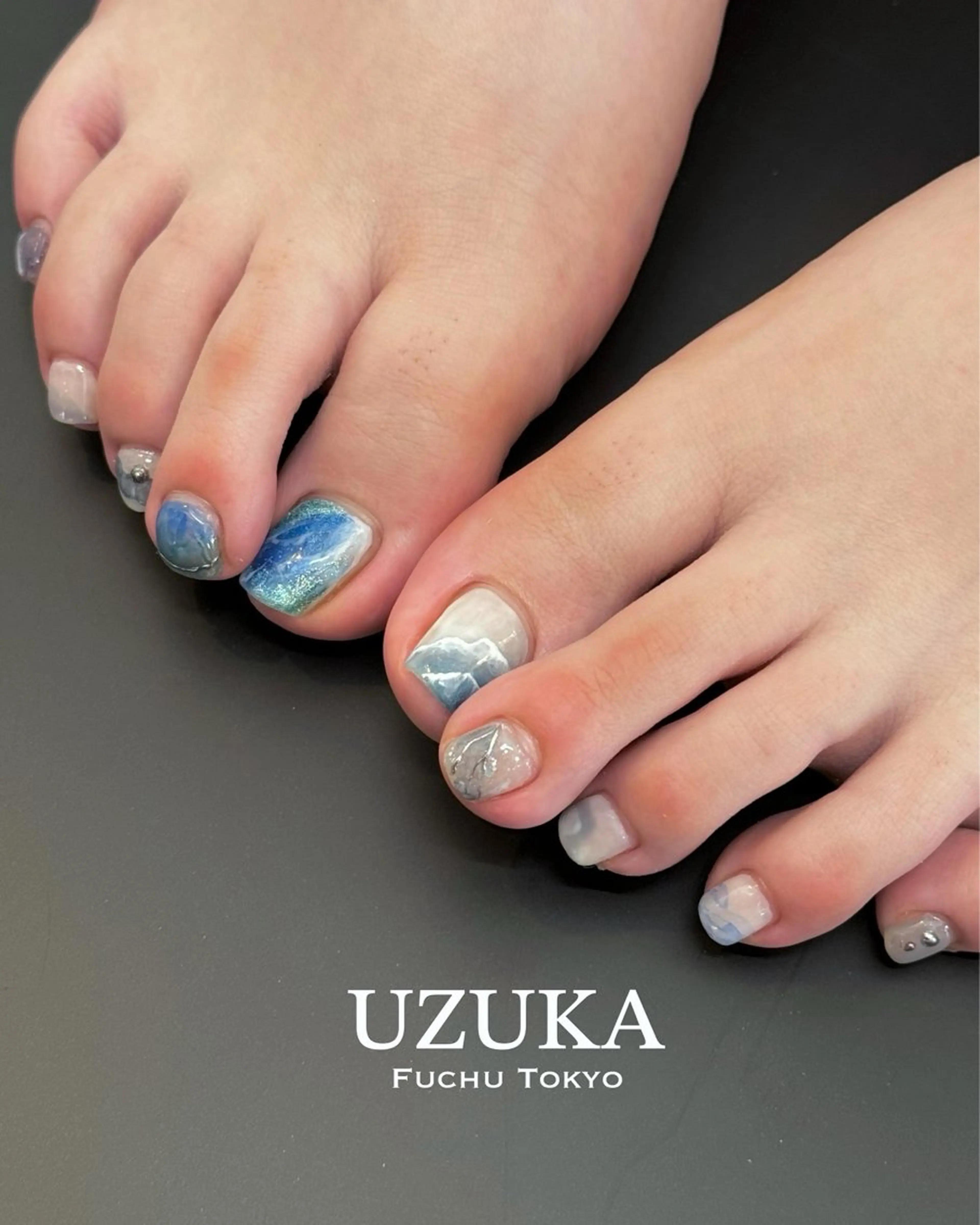 ネイル フットネイル 夏ネイル 【 enn 】 Uzuka Yukaのネイルデザイン