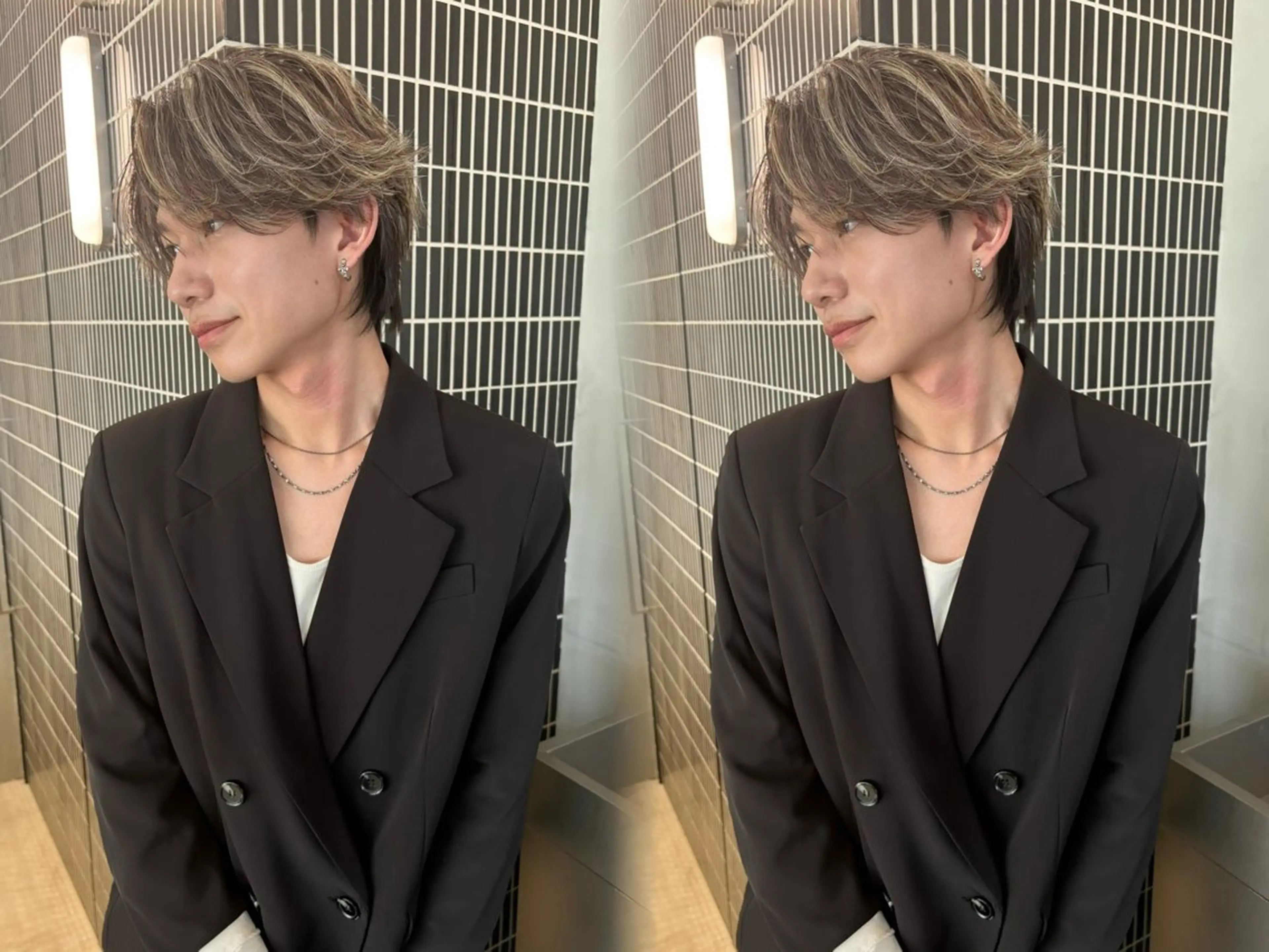 ショート カット ヘアカラー トリートメント メンズバレイヤージュ 斉藤春のヘアスタイル