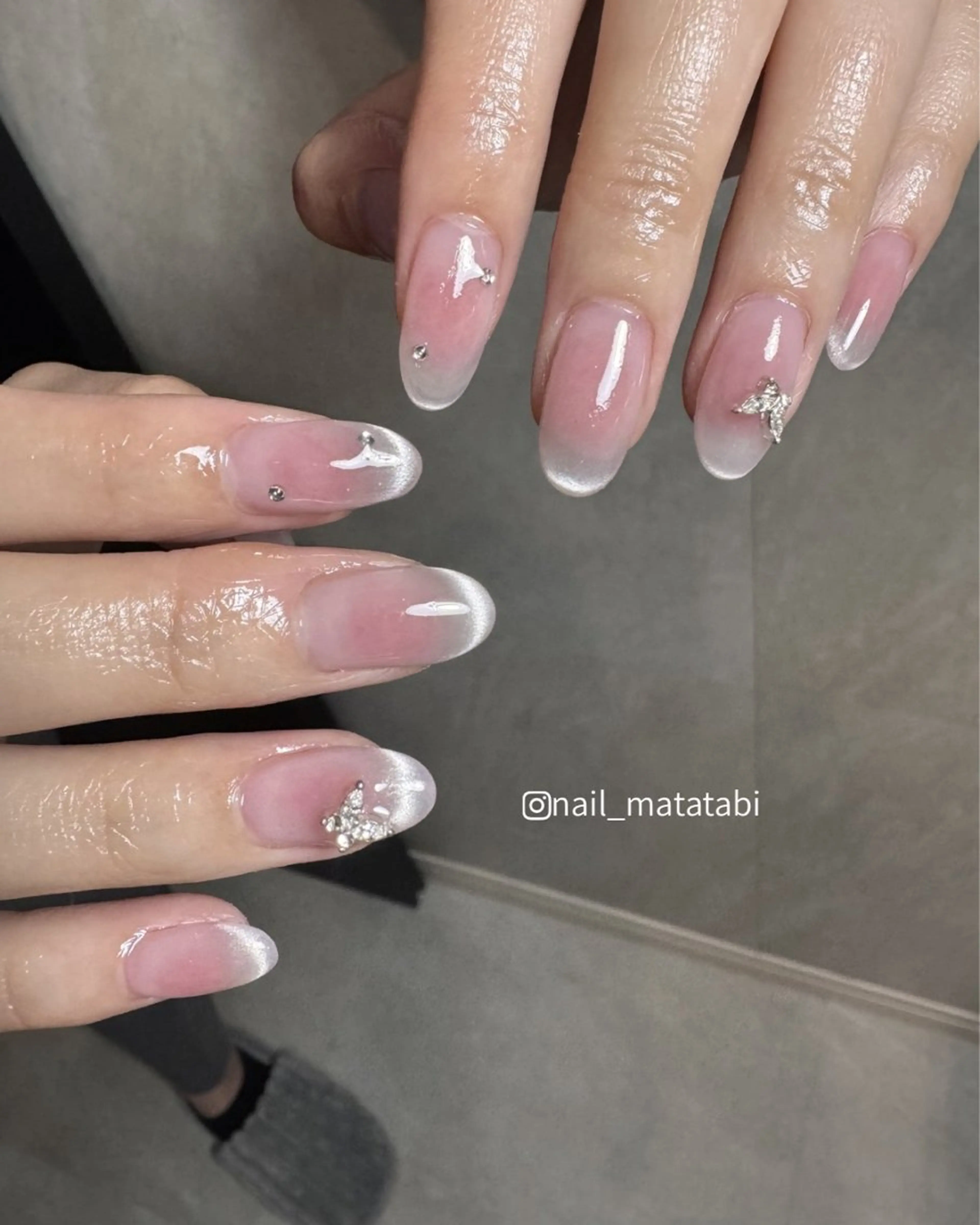 ネイル チークネイル フレンチネイル ハンドネイル MATATABI. kumiのネイルデザイン