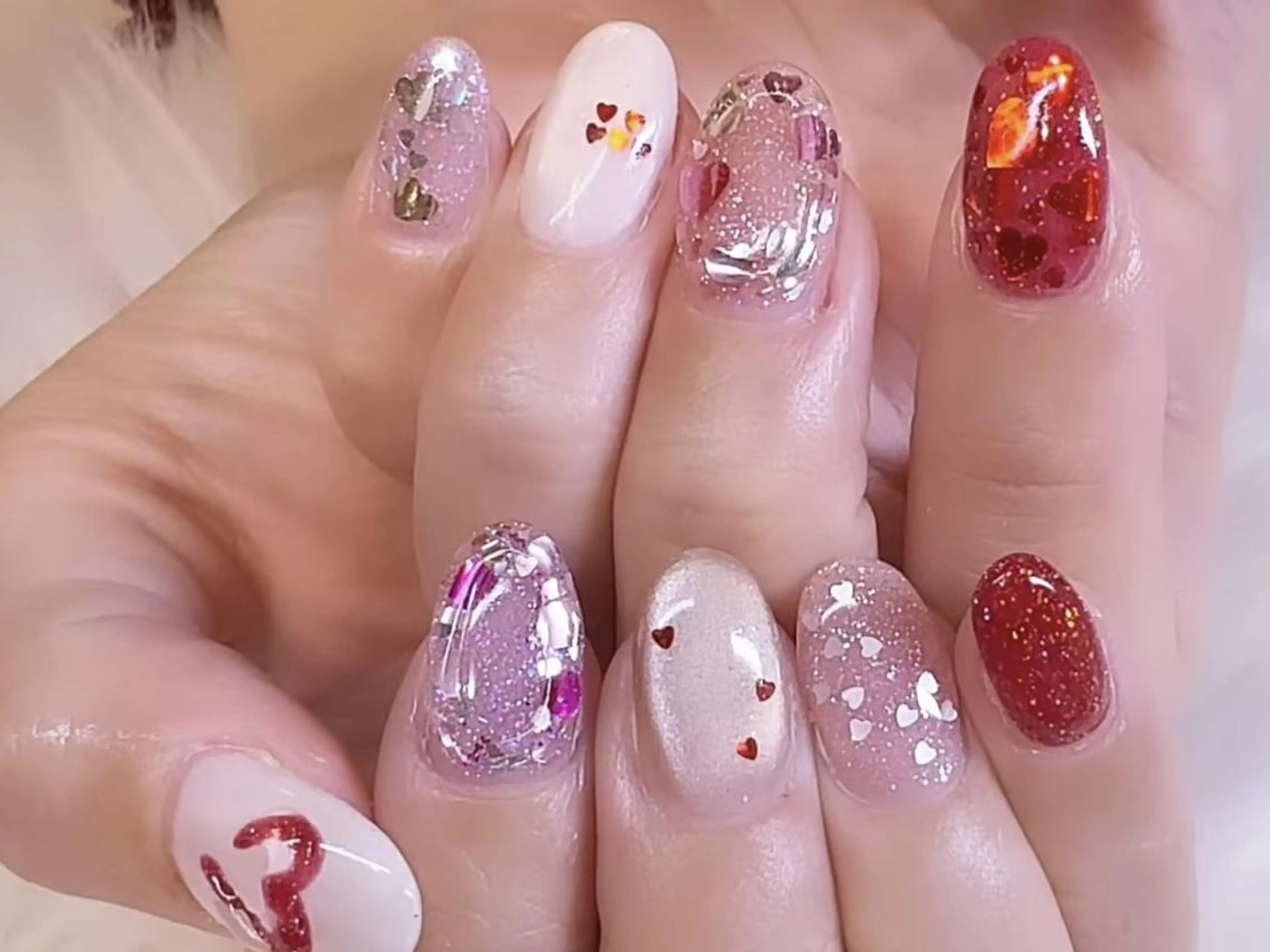 メンズ ネイル アートネイル フレンチネイル ジェルネイル キラキラネイル パラジェル Bloom kabukiのネイルデザイン