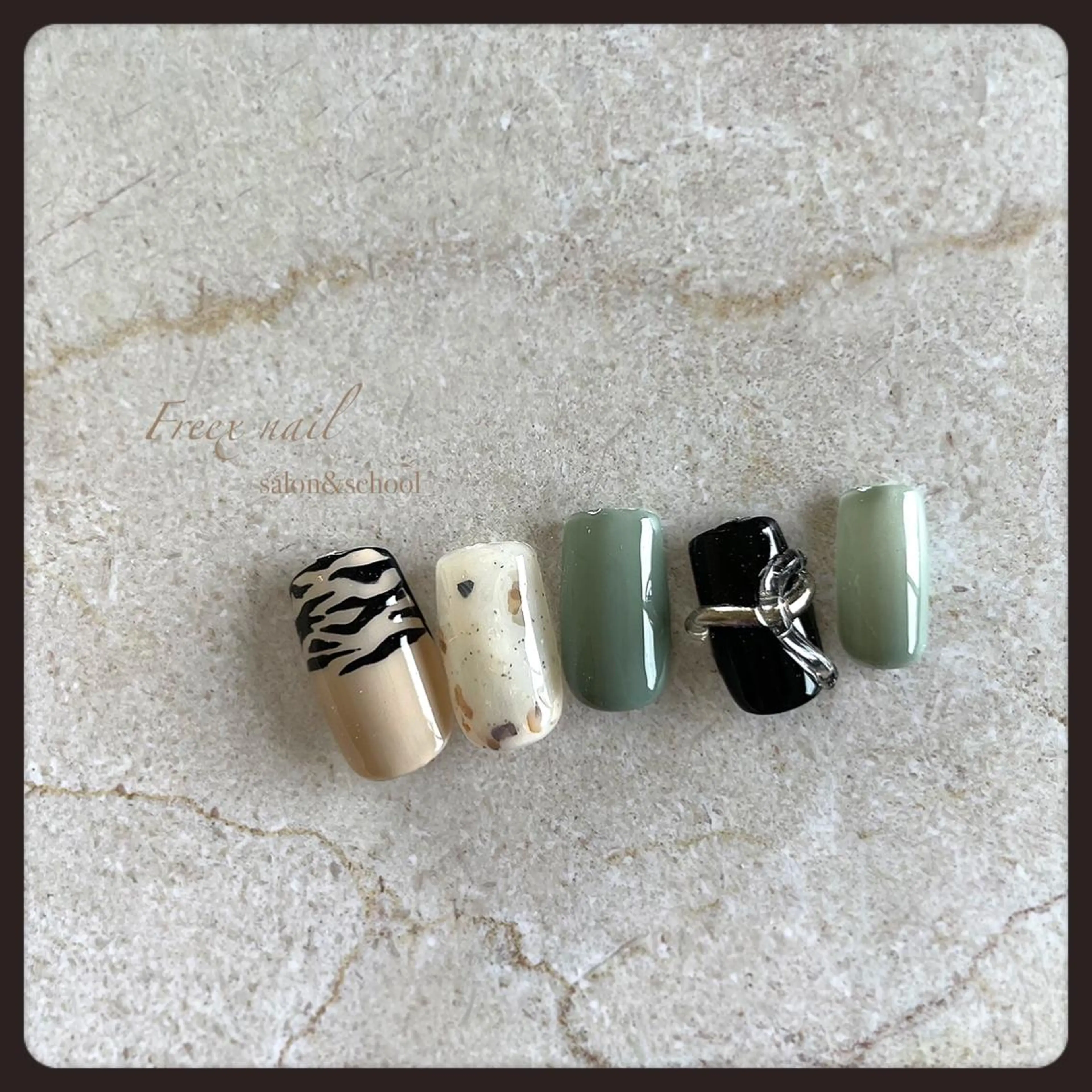 ネイル アニマル柄 ハンドネイル ハンドケア Freex nail所属・freex nail /ニュアンス/個性派のネイルデザイン