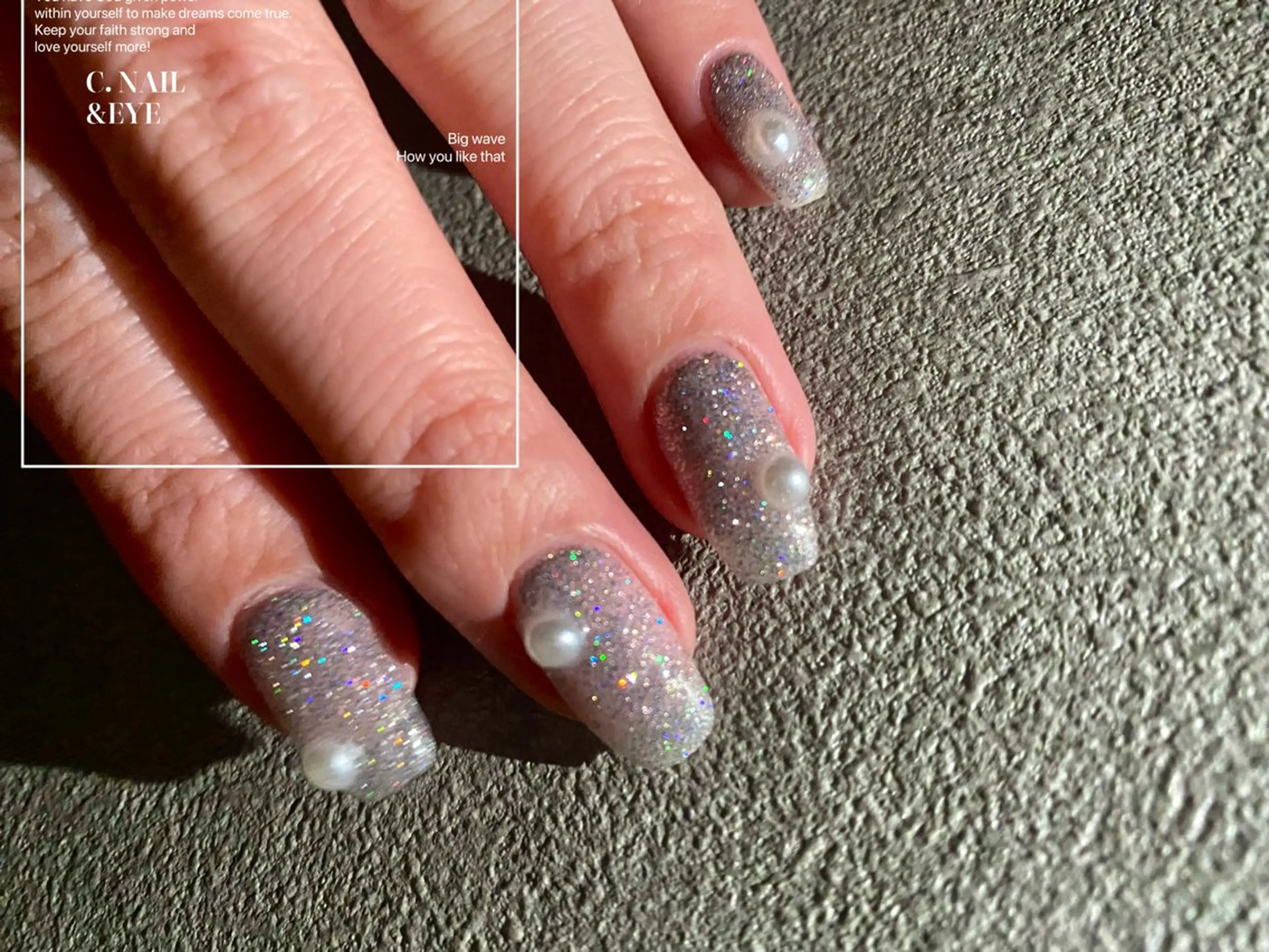 ネイル 入学式 フラッシュネイル フットネイル 卒業式 氷ネイル・うるうるネイル C.Nail &Eye筑紫駅のネイルデザイン