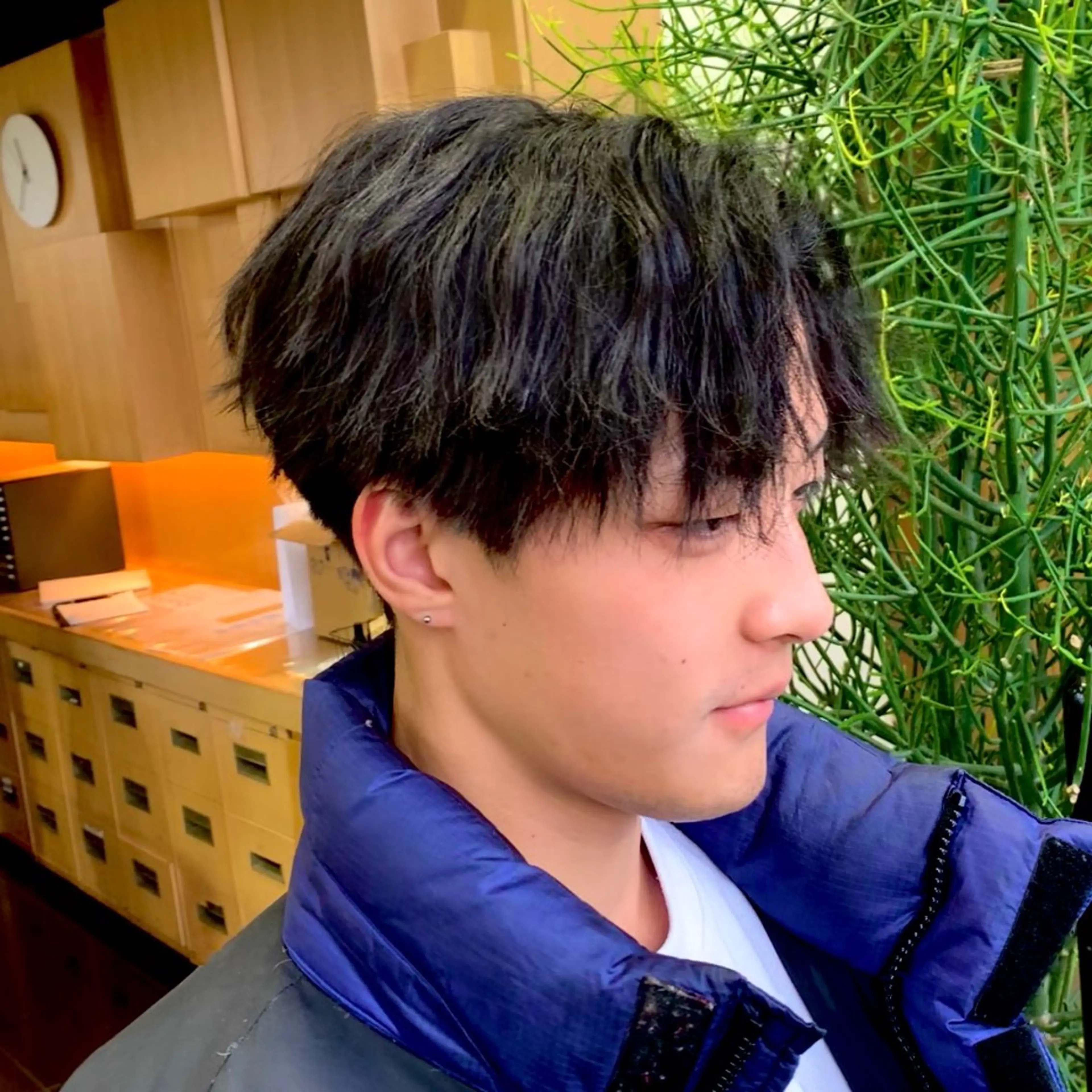 メンズ 韓国レイヤー/センタ ーパート/坂本翔のヘアスタイル