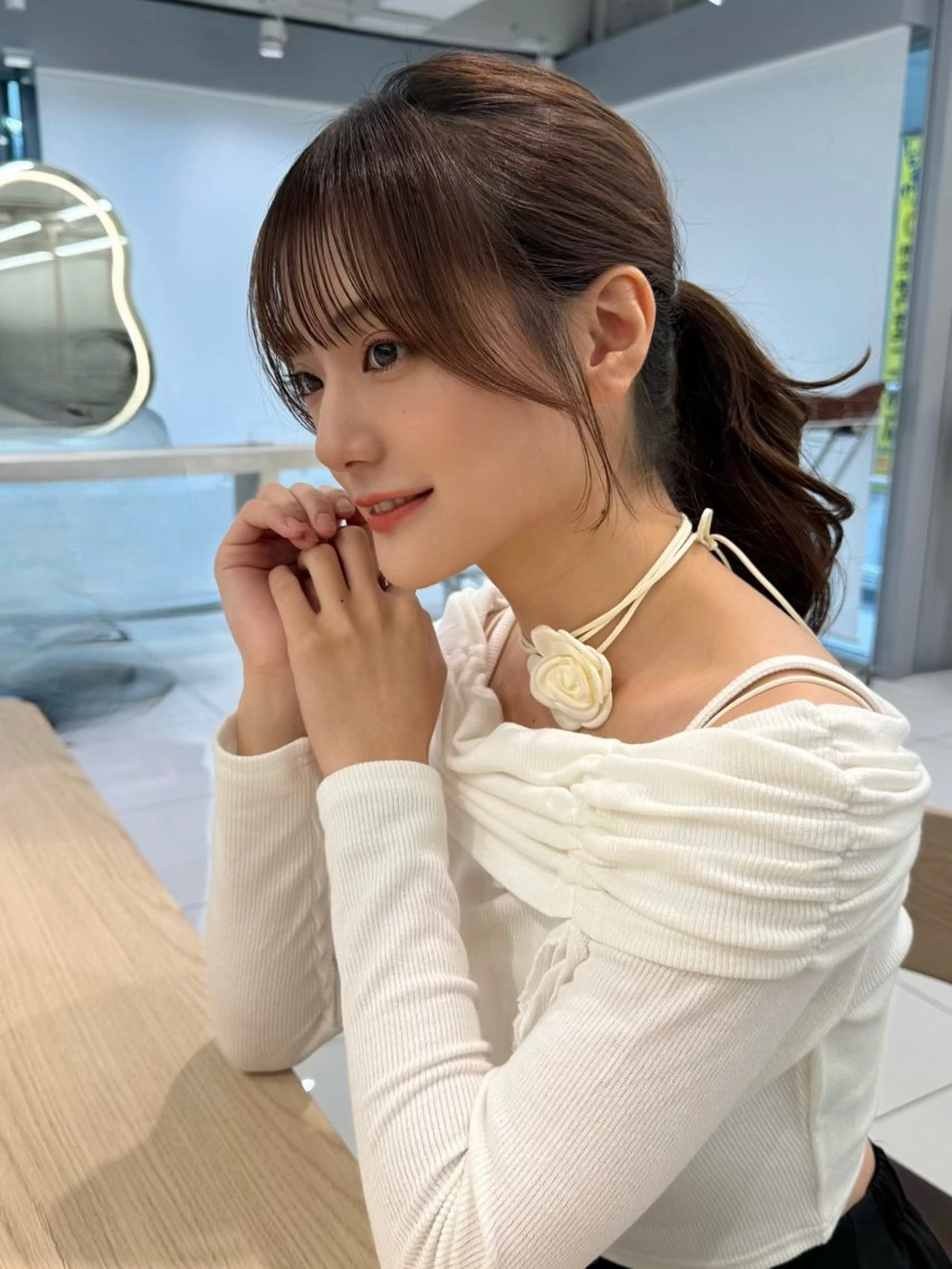 セミロング 顔周り🇰🇷韓国 レイヤー/いづみ💞のヘアスタイル