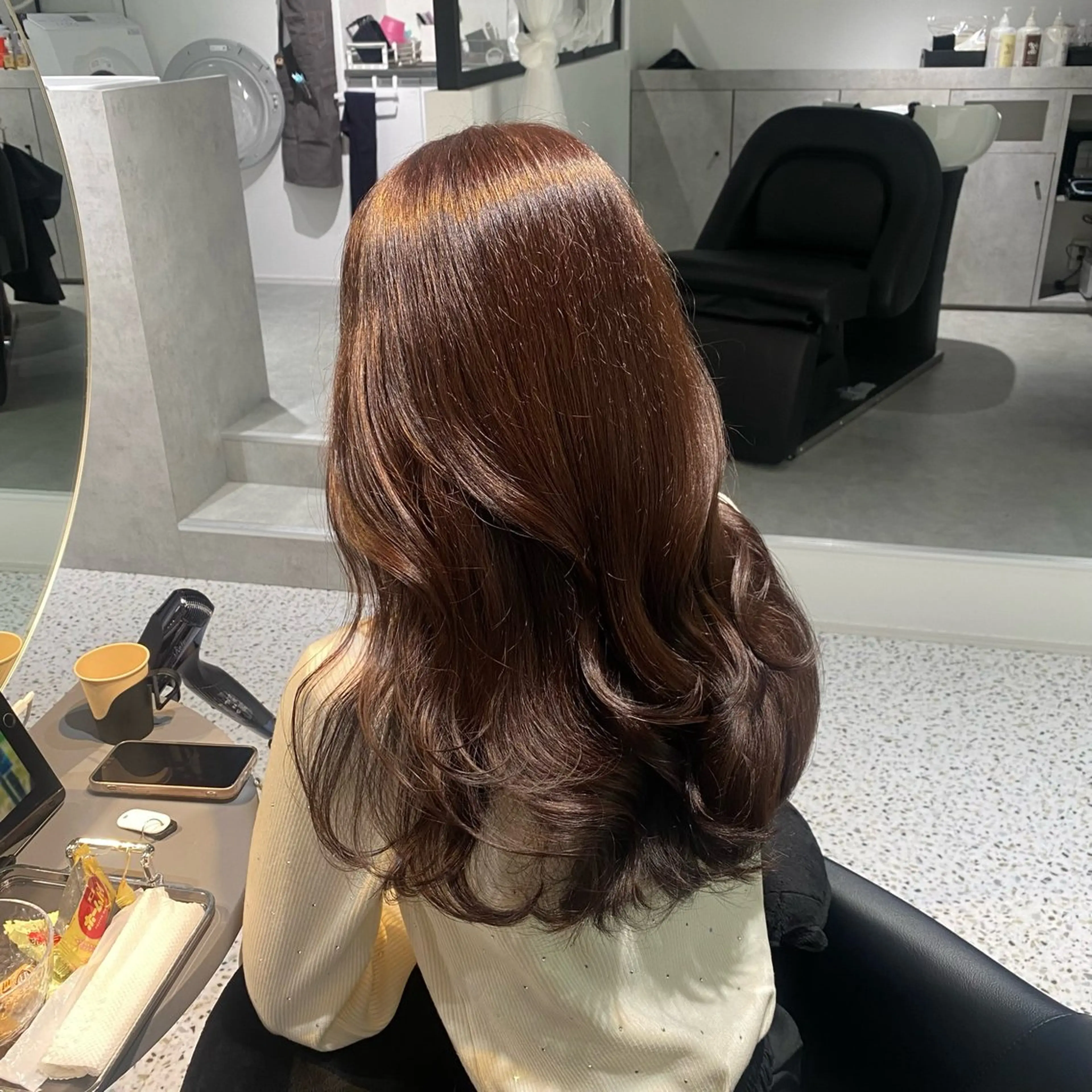 ミディアム カラー パーマ ヘアアレンジ メンズ キッズ ブラウンカラー チョコレートブラウン カット ヘアカラー Lumo所属・💖横浜ブリーチなし 💖MIHOのヘアスタイル