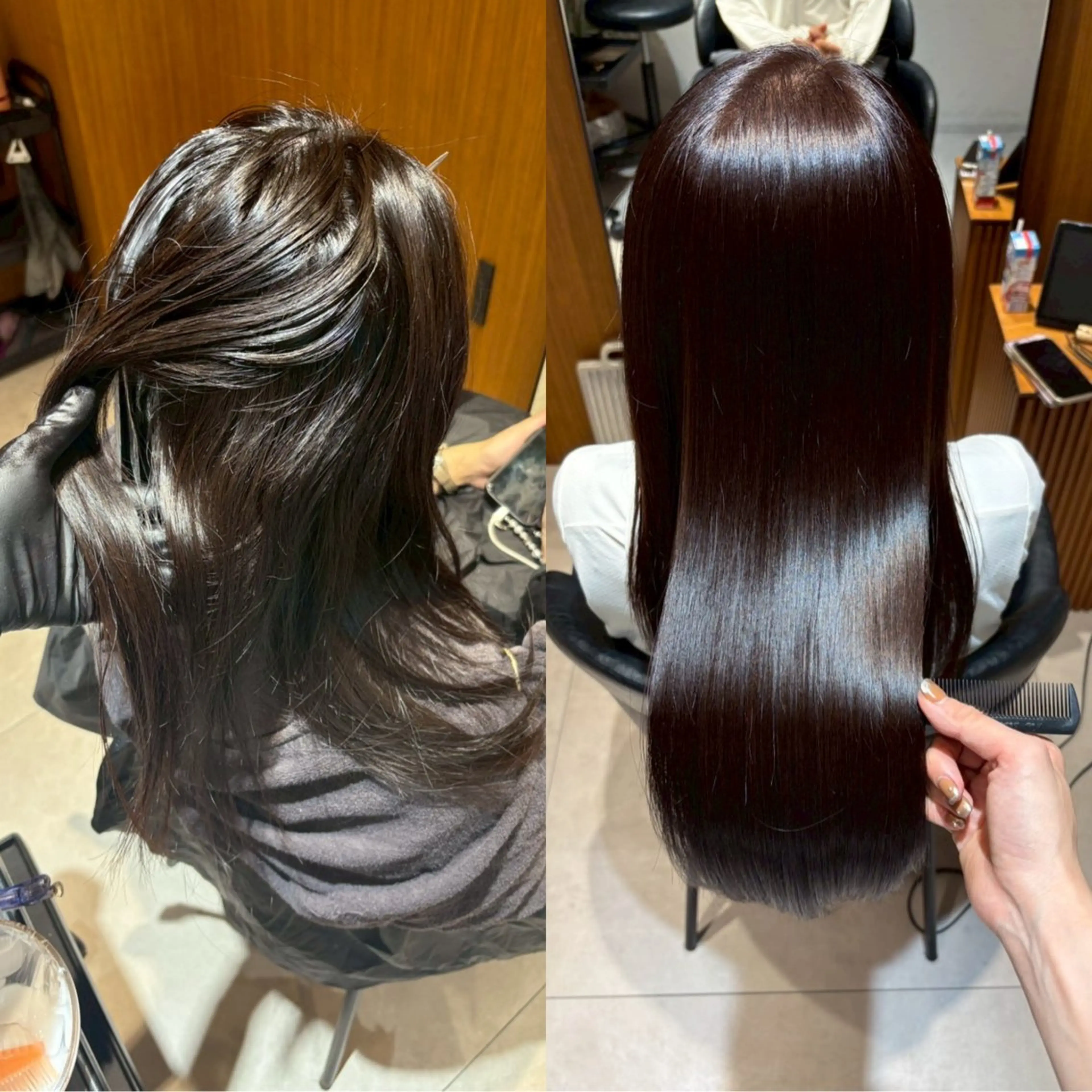 セミロング 縮毛矯正 酸性ストレート/ ちさとのヘアスタイル