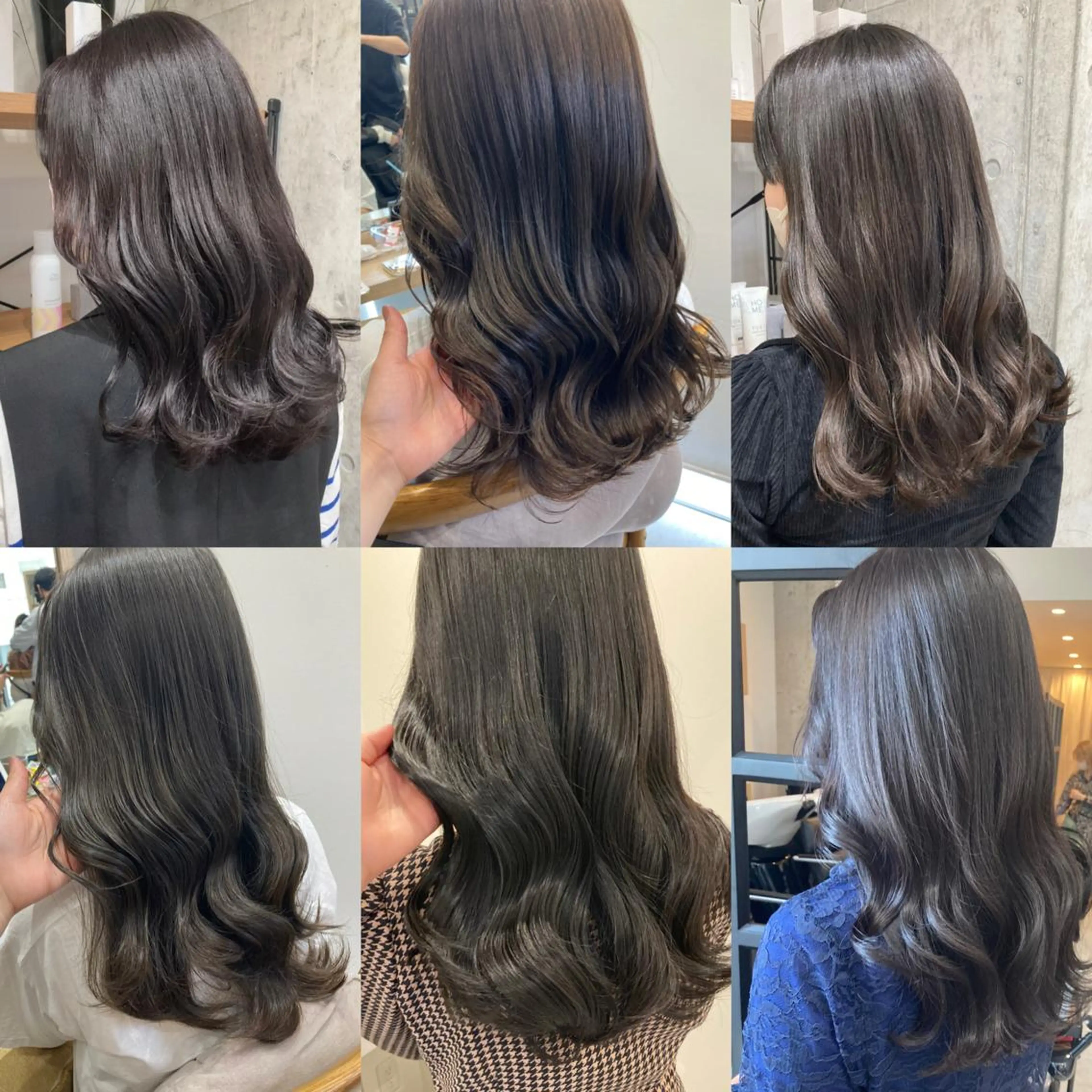 セミロング カット ヘアカラー トリートメント ✨色持ちの良い艶 カラー✨蟹江真世のヘアスタイル