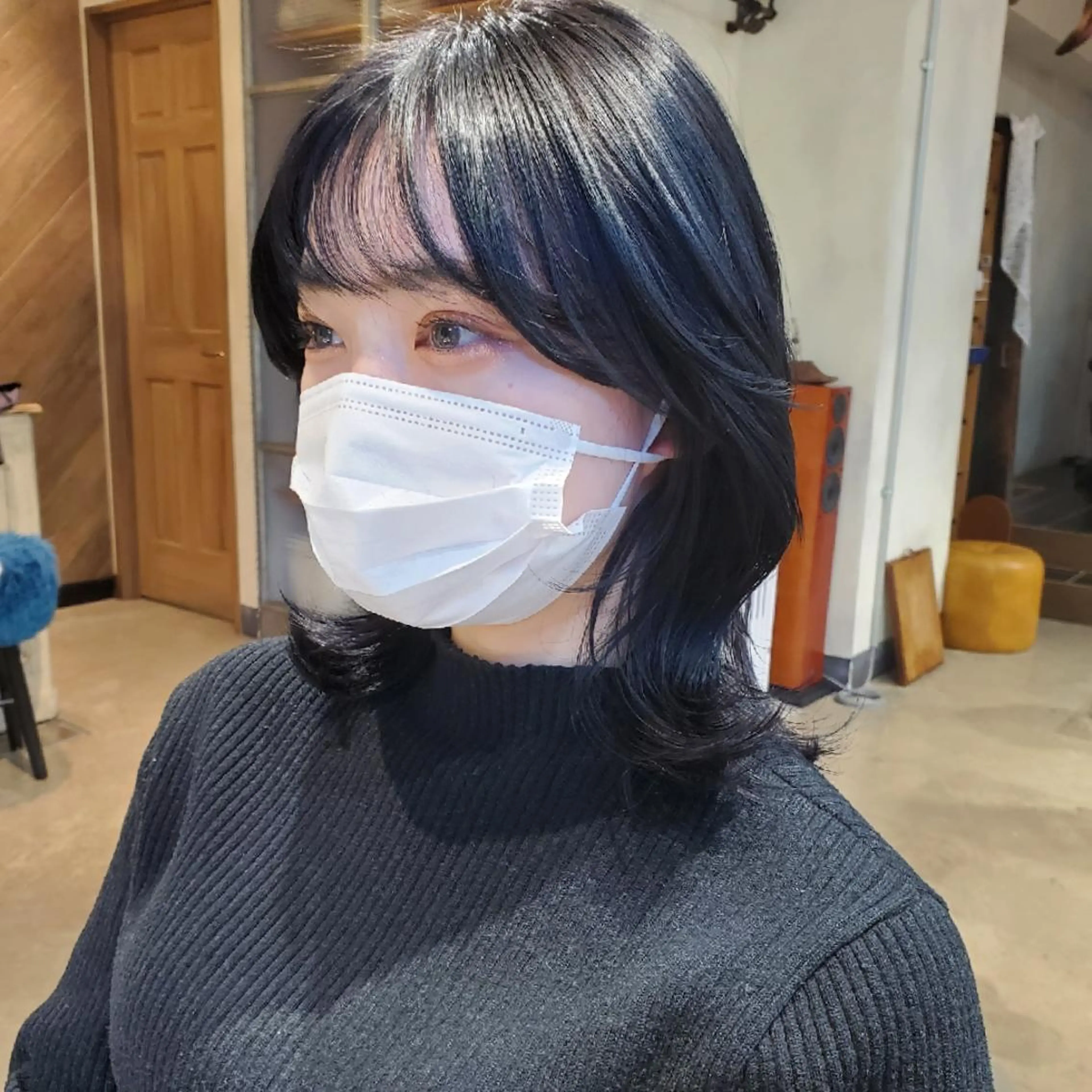 ミディアム カラー レイヤーカット 韓国レイヤー　 suzuのヘアスタイル