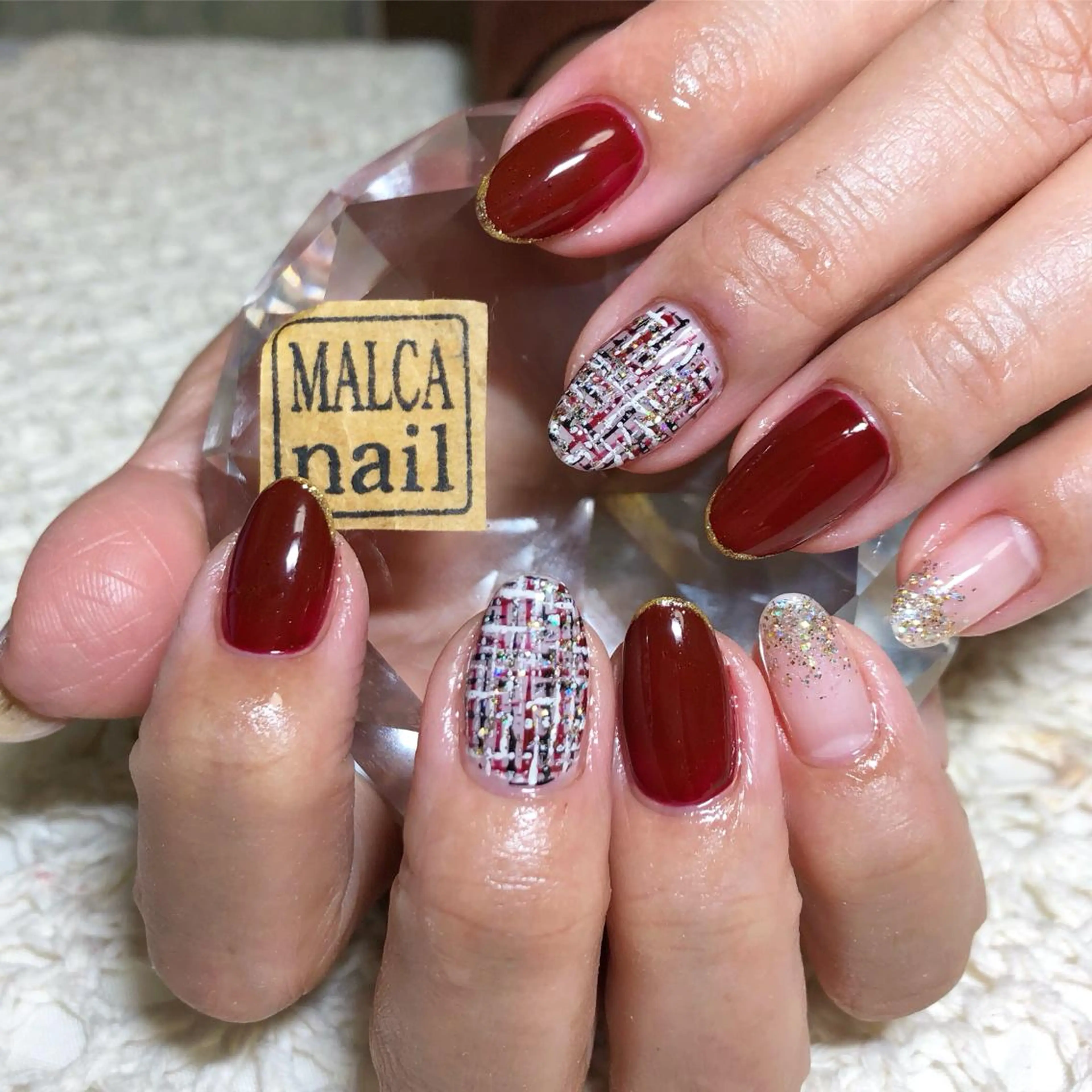 セミロング カラー パーマ ヘアアレンジ メンズ キッズ ネイル マツエク・マツパ MALCAnail(マルカネイル)所属・荒木 莉奈のネイルデザイン