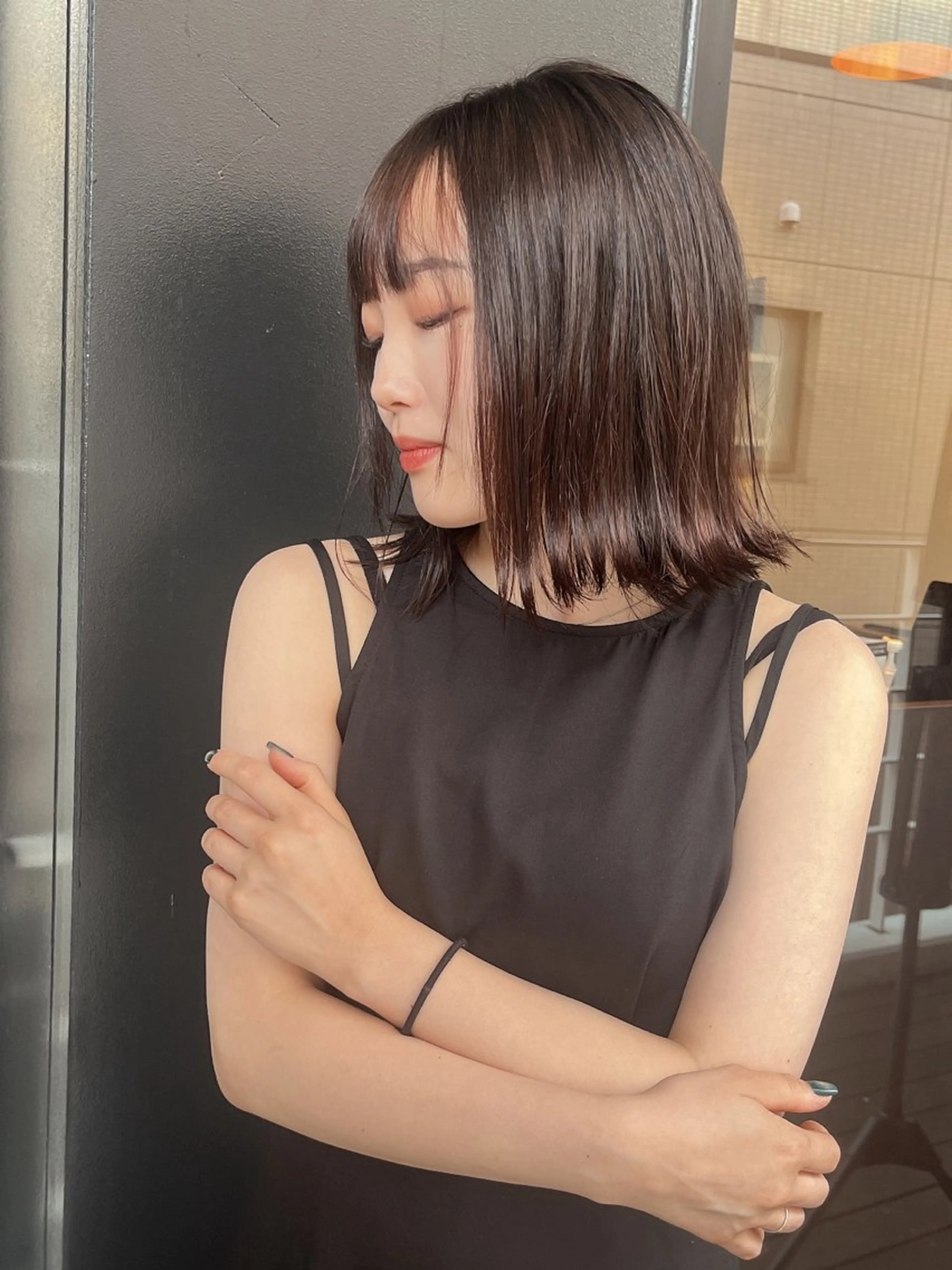 ミディアム カット 西新/siohair 似合わせ/石尾刻矢のヘアスタイル