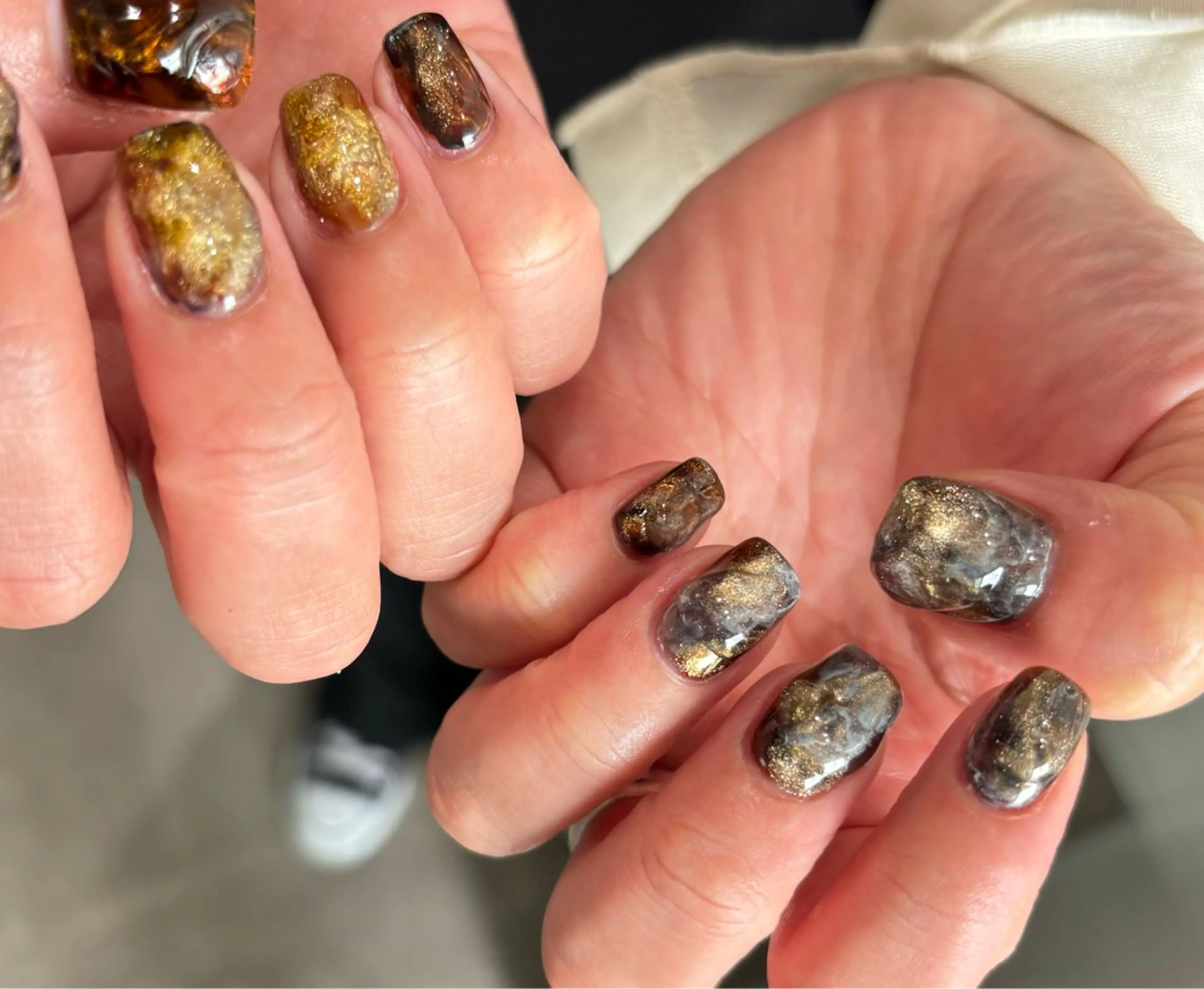 ネイル ニュアンスネイル joieange 難波店 藤谷ルディアのネイルデザイン